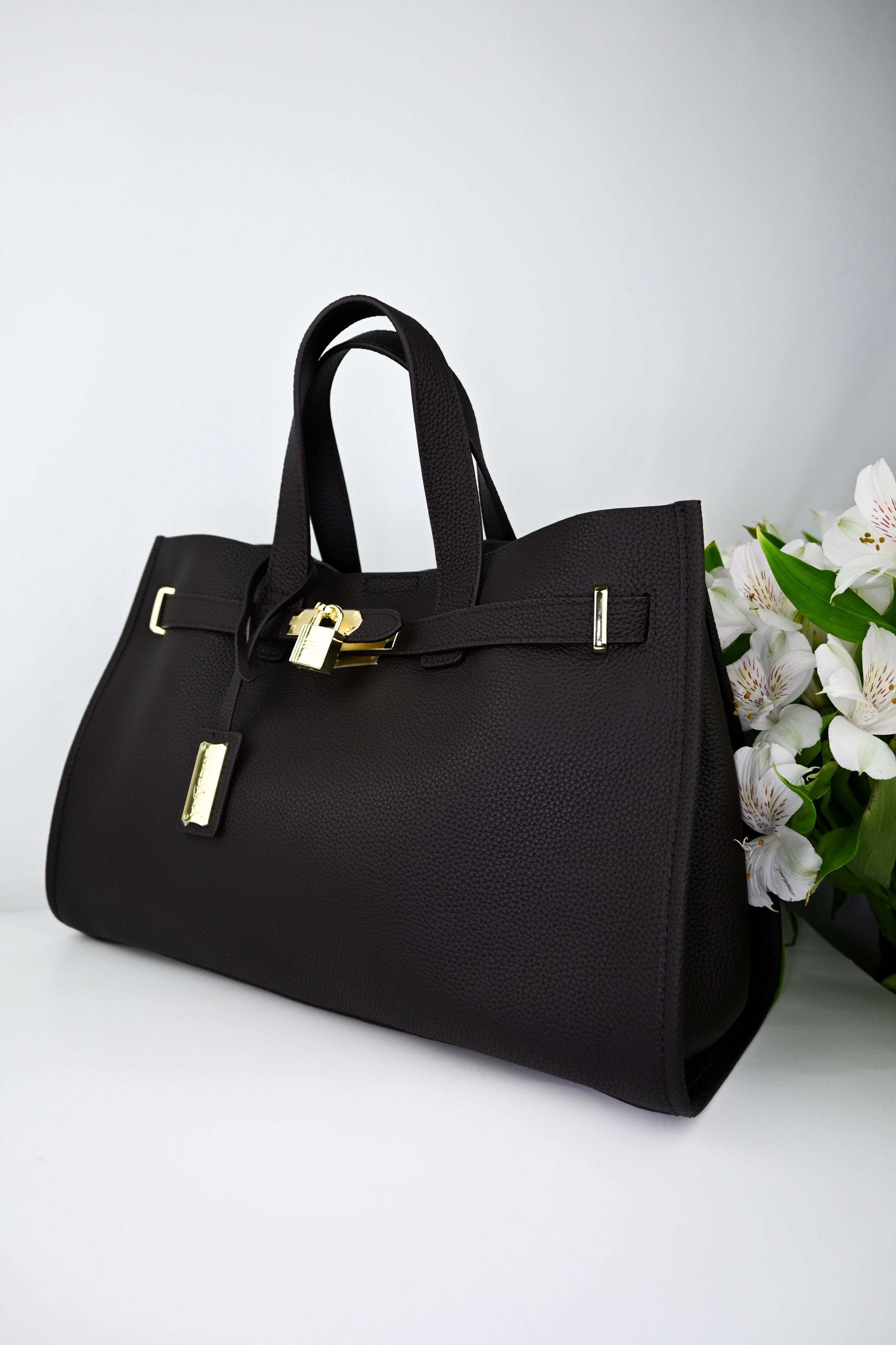 Bogdana Urban Luxe — Genuine Leather Power Tote with Silver-Tone Hardware – Women’s Shoulder Bag