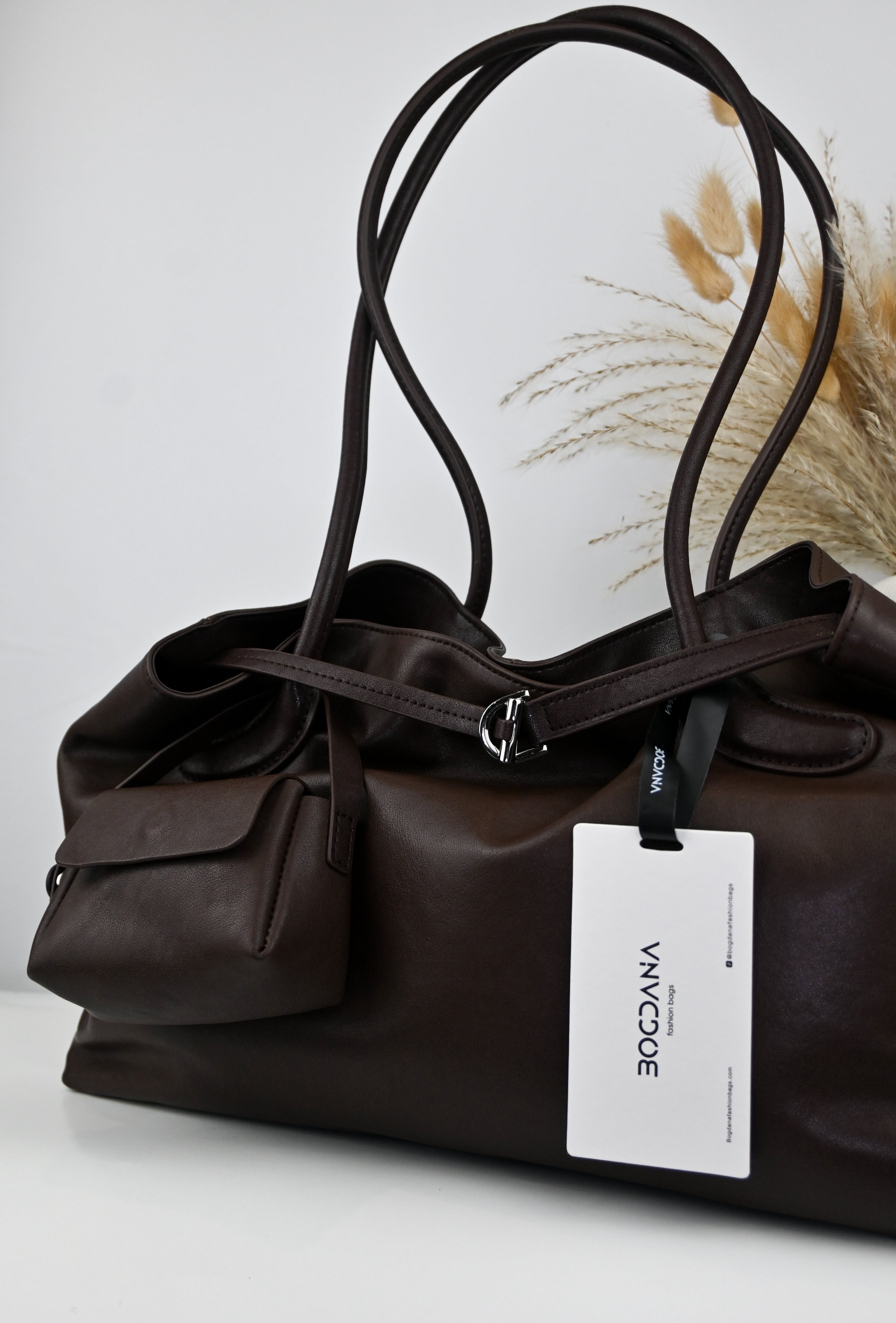 LA FORMA DUO — shoulder bag made from genuine leather and genuine suede (2 options)