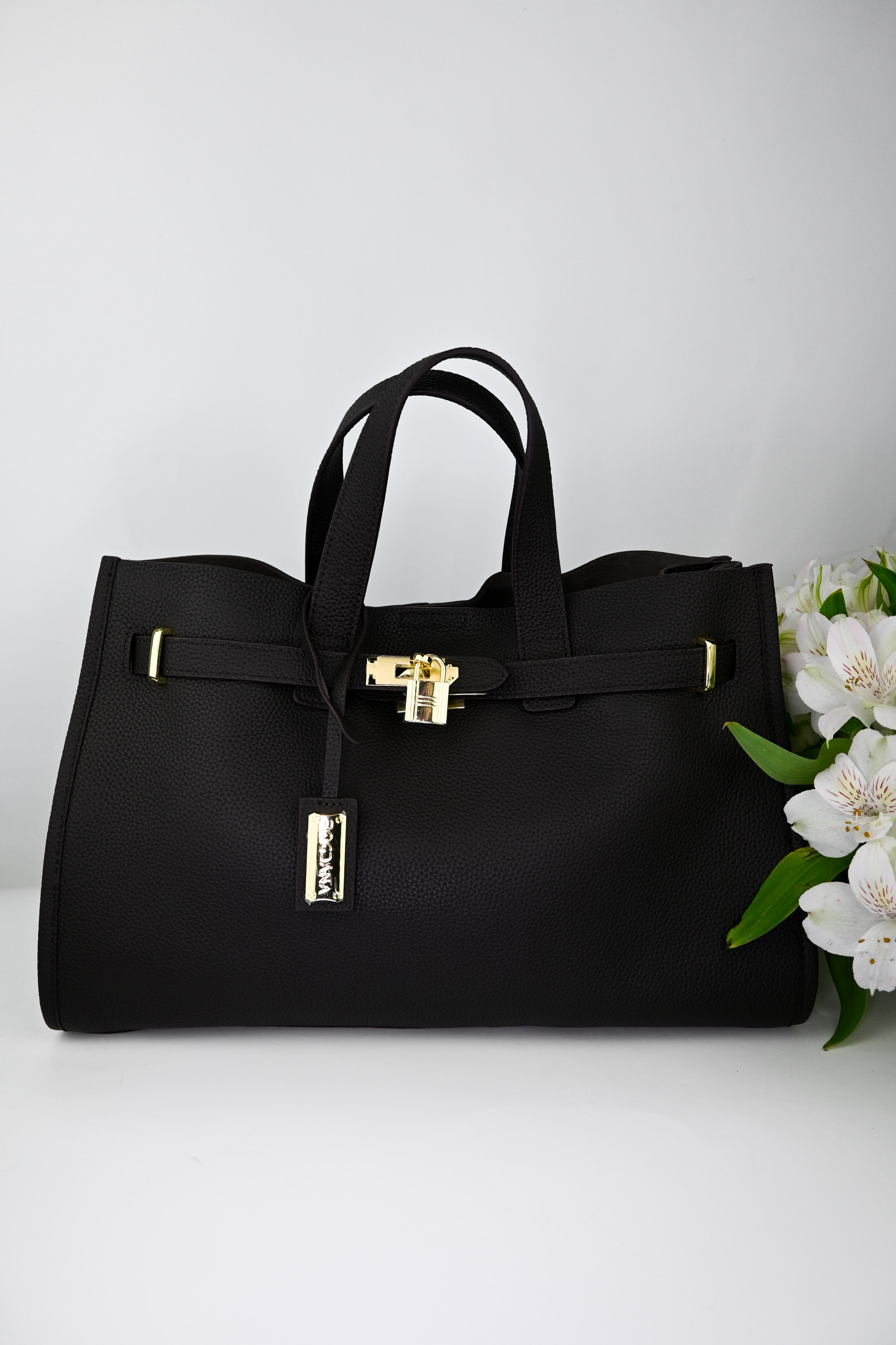 Bogdana Urban Luxe Tote with Gold Hardware & Adjustable Strap – Women’s Shoulder Bag