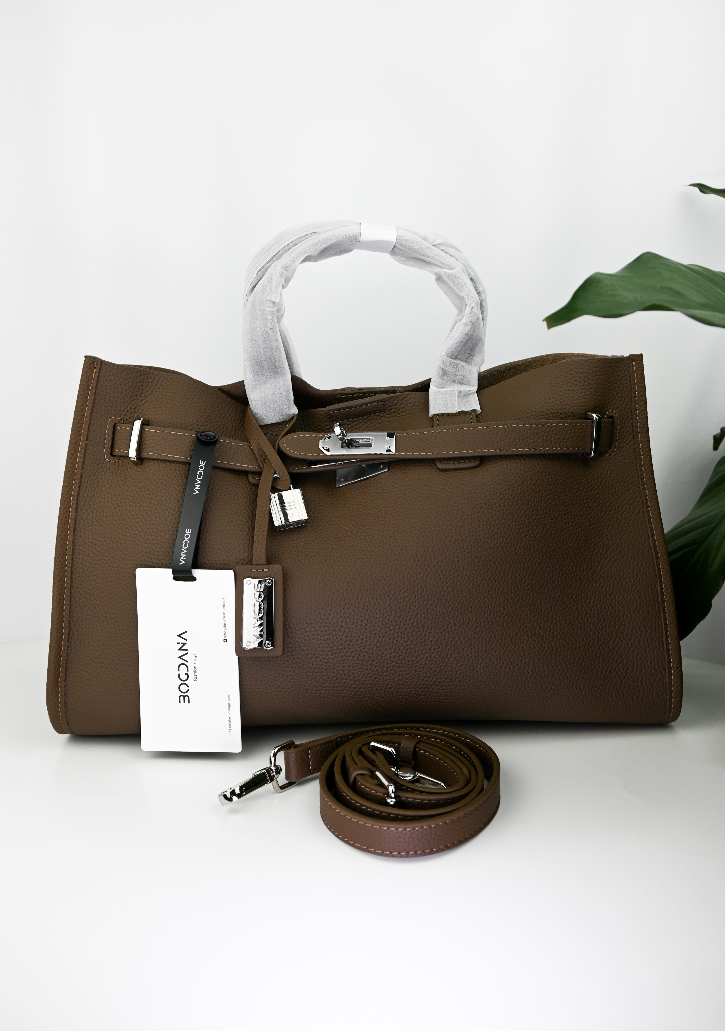 PRE-ORDER. Bogdana Urban Luxe Tote with Silver Hardware & Adjustable Strap – Women’s Shoulder Bag