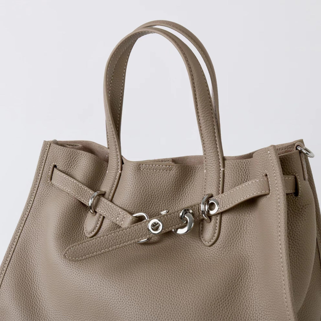 ALTANAI — genuine leather tote bag with a long adjustable strap