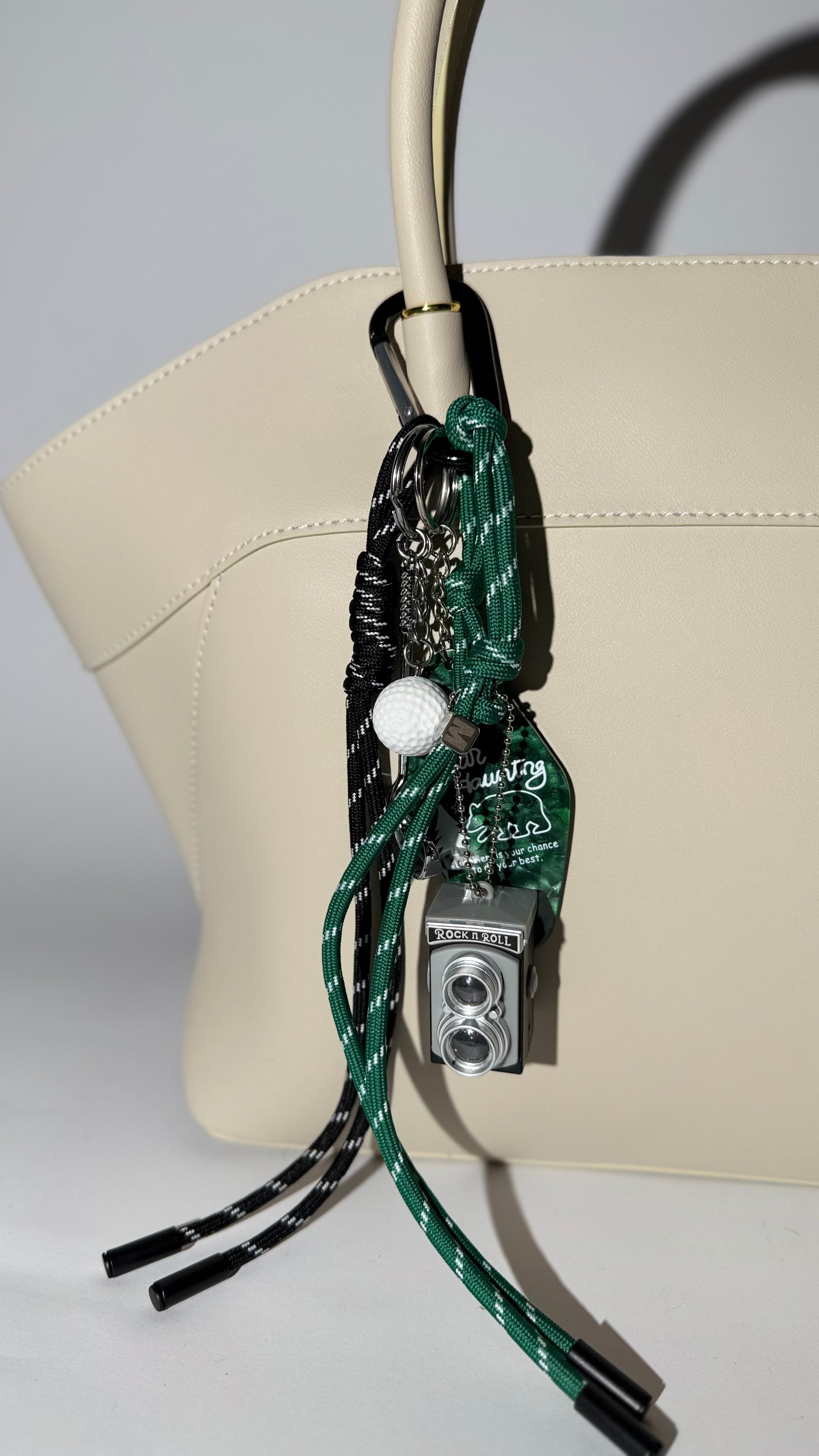 Trendy Bag Charm with Decorative Ropes – Stylish Keychain Accessory