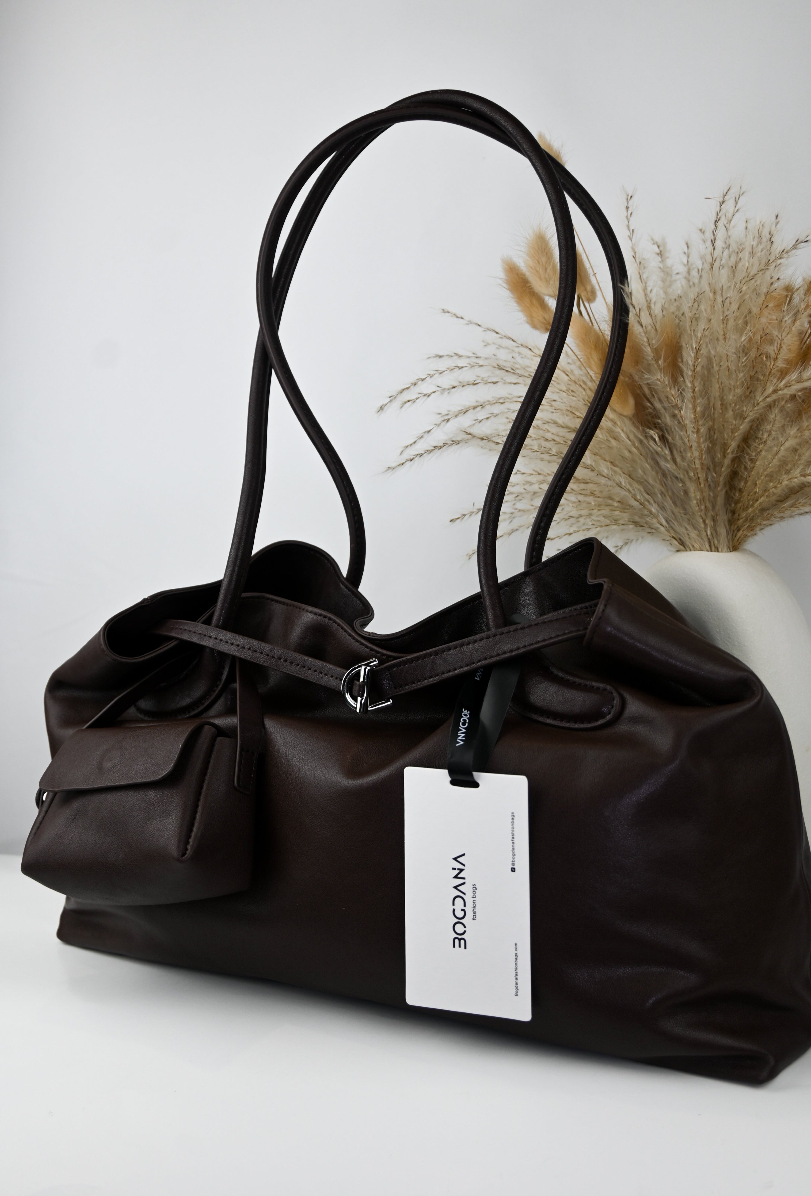 LA FORMA DUO — shoulder bag made from genuine leather and genuine suede (2 options)