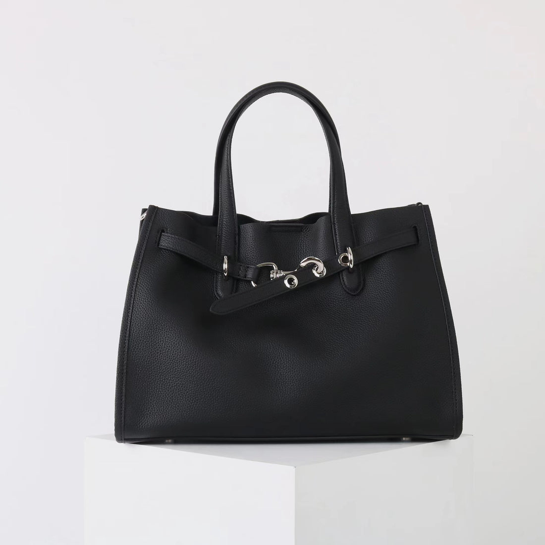 ALTANAI — genuine leather tote bag with a long adjustable strap