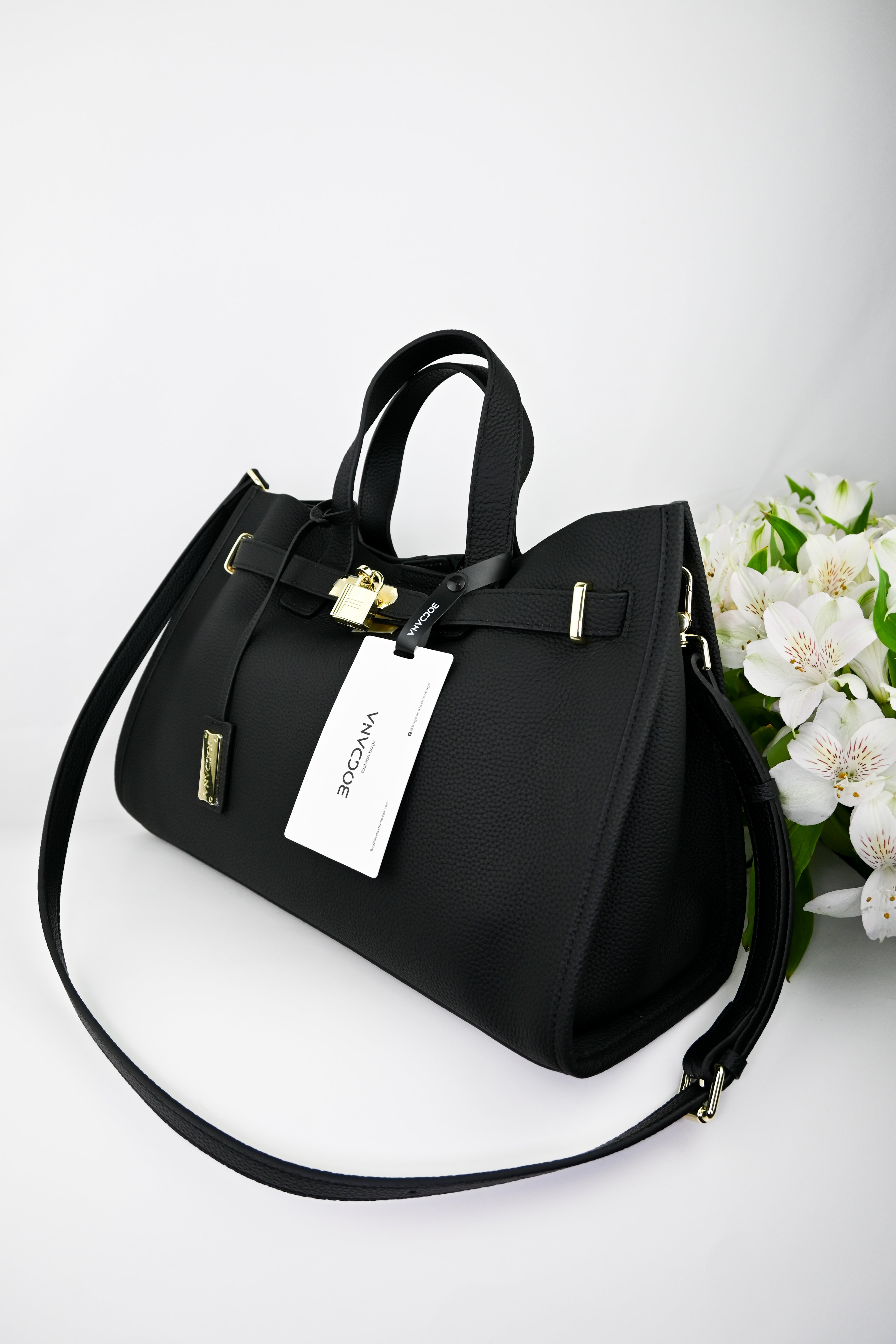 PRE-ORDER. Bogdana Urban Luxe Tote with Gold Hardware & Adjustable Strap – Women’s Shoulder Bag