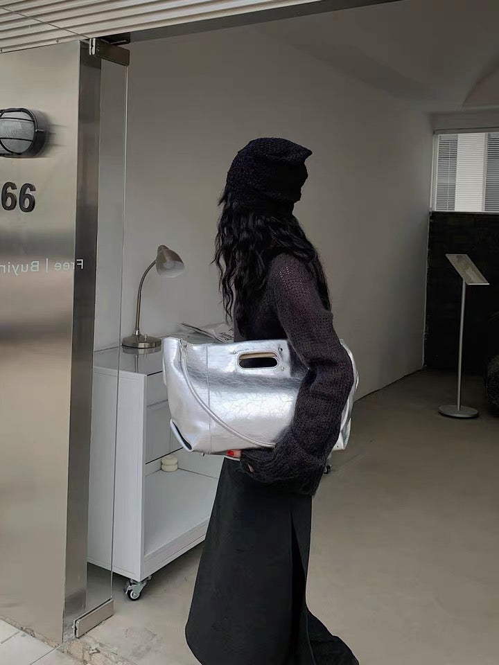Embossed Leather Shopper Bag — A Bold Statement of Style