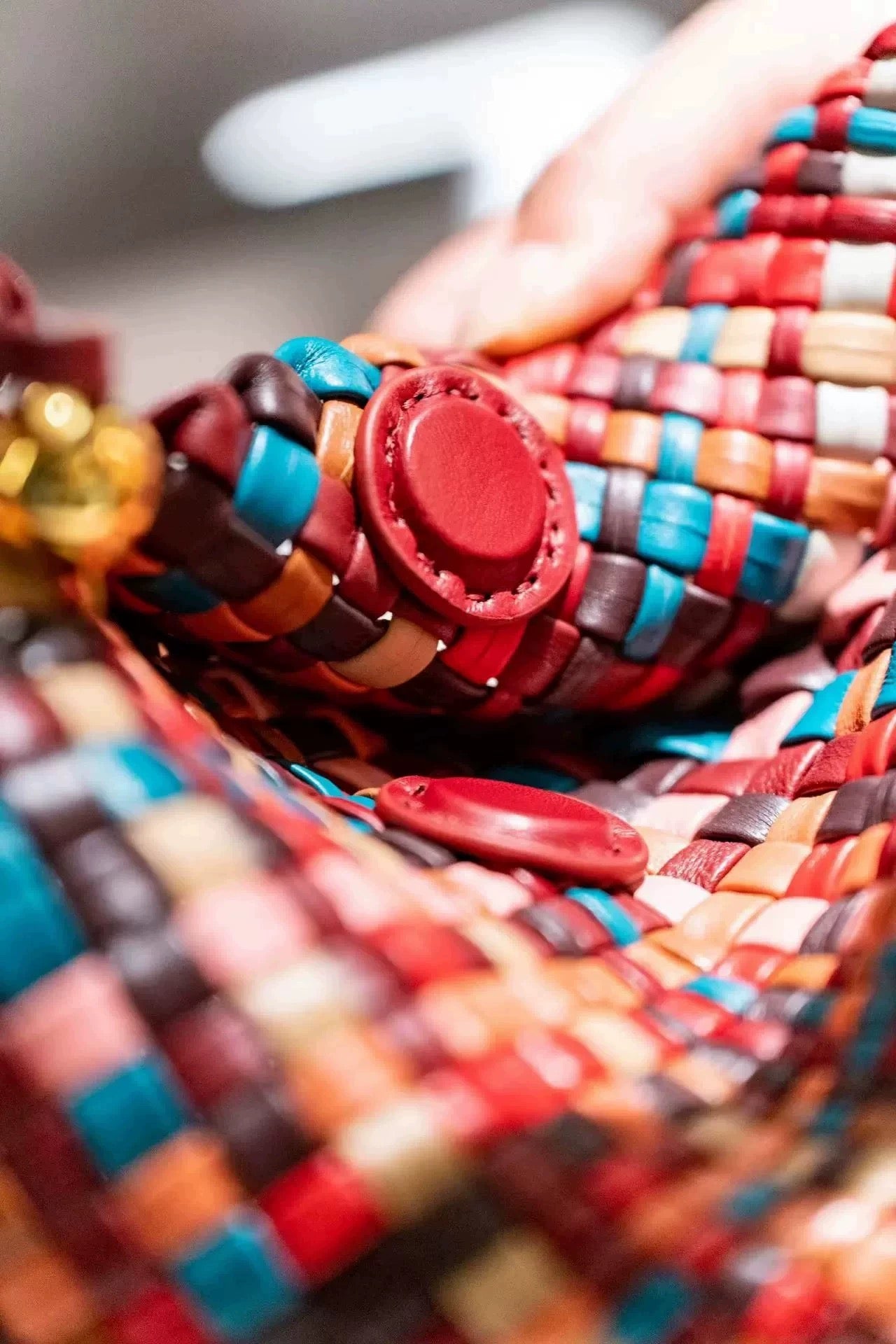 Handwoven Elegance – Genuine Leather Bag