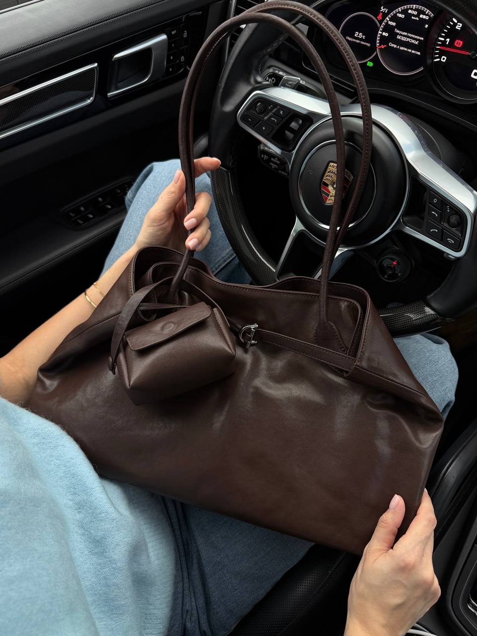 LA FORMA DUO BOGDANA— shoulder bag made from genuine leather