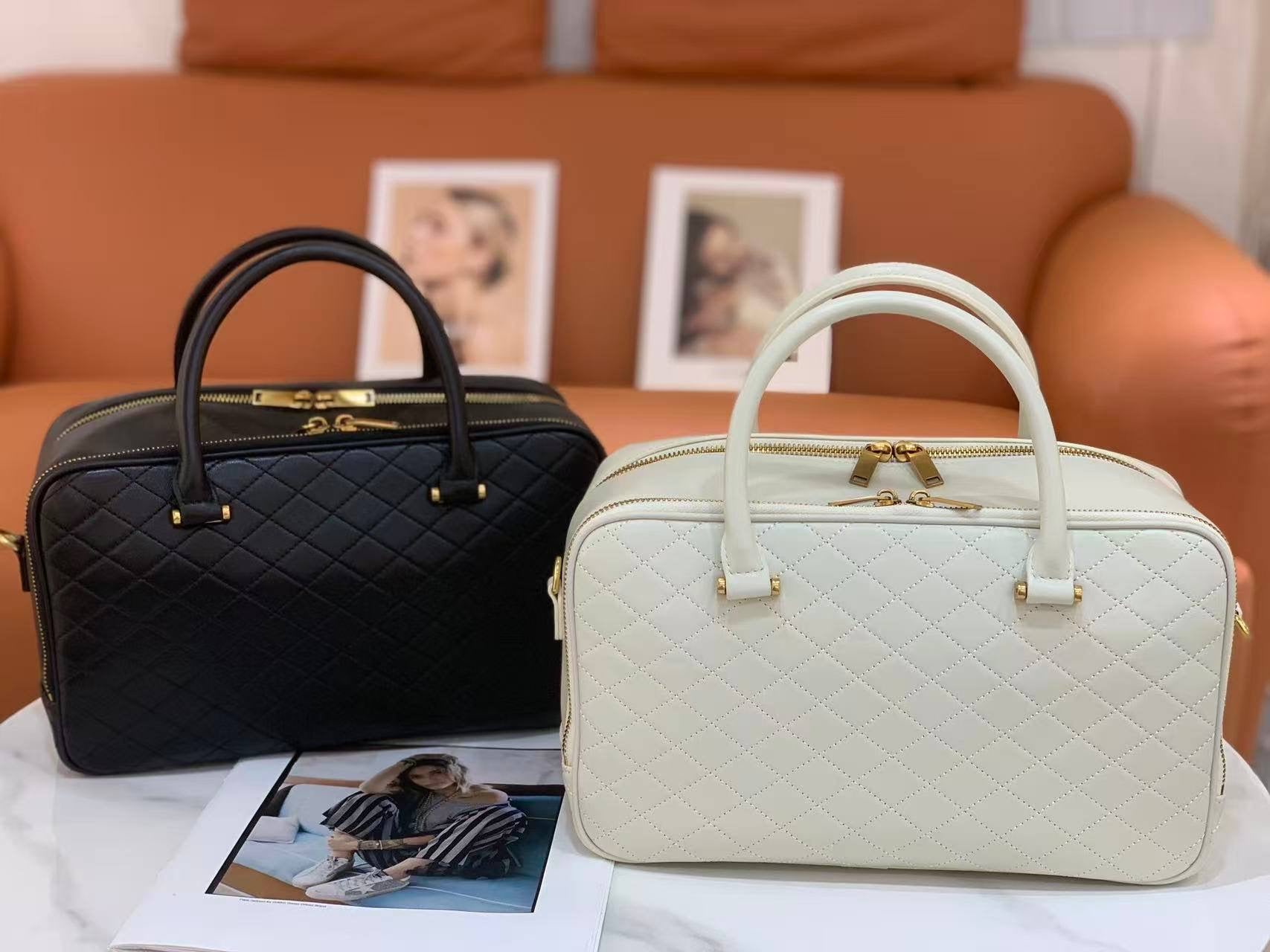 “Elegance Quilted” Genuine Leather Bag with Long Adjustable Strap