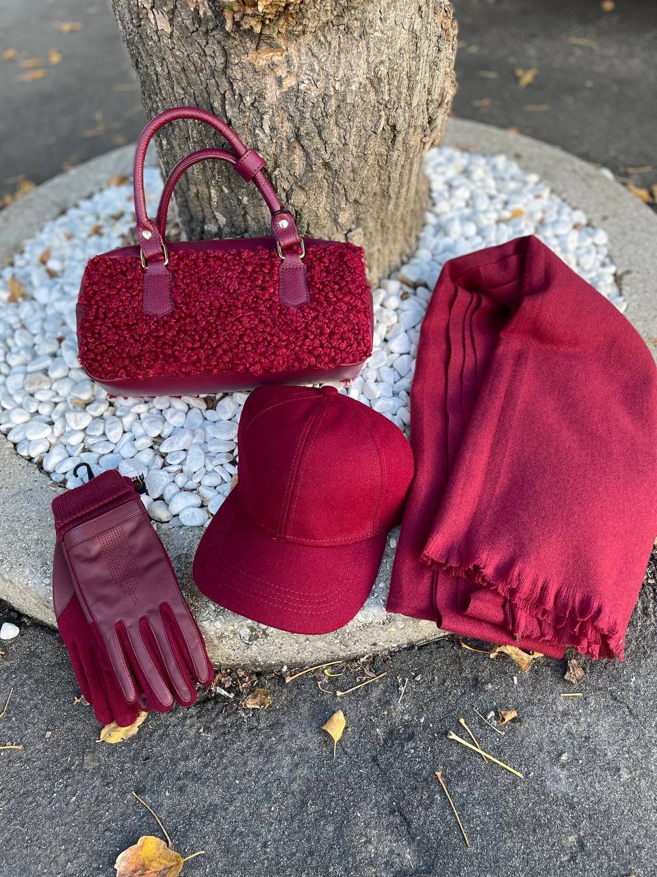 Bogdana Toscana Shearling — Genuine Leather & Shearling Crossbody Bag with Adjustable Strap