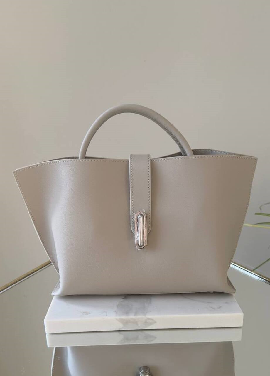 Tote Bag NATURAL LEATHER with Long Adjustable Strap