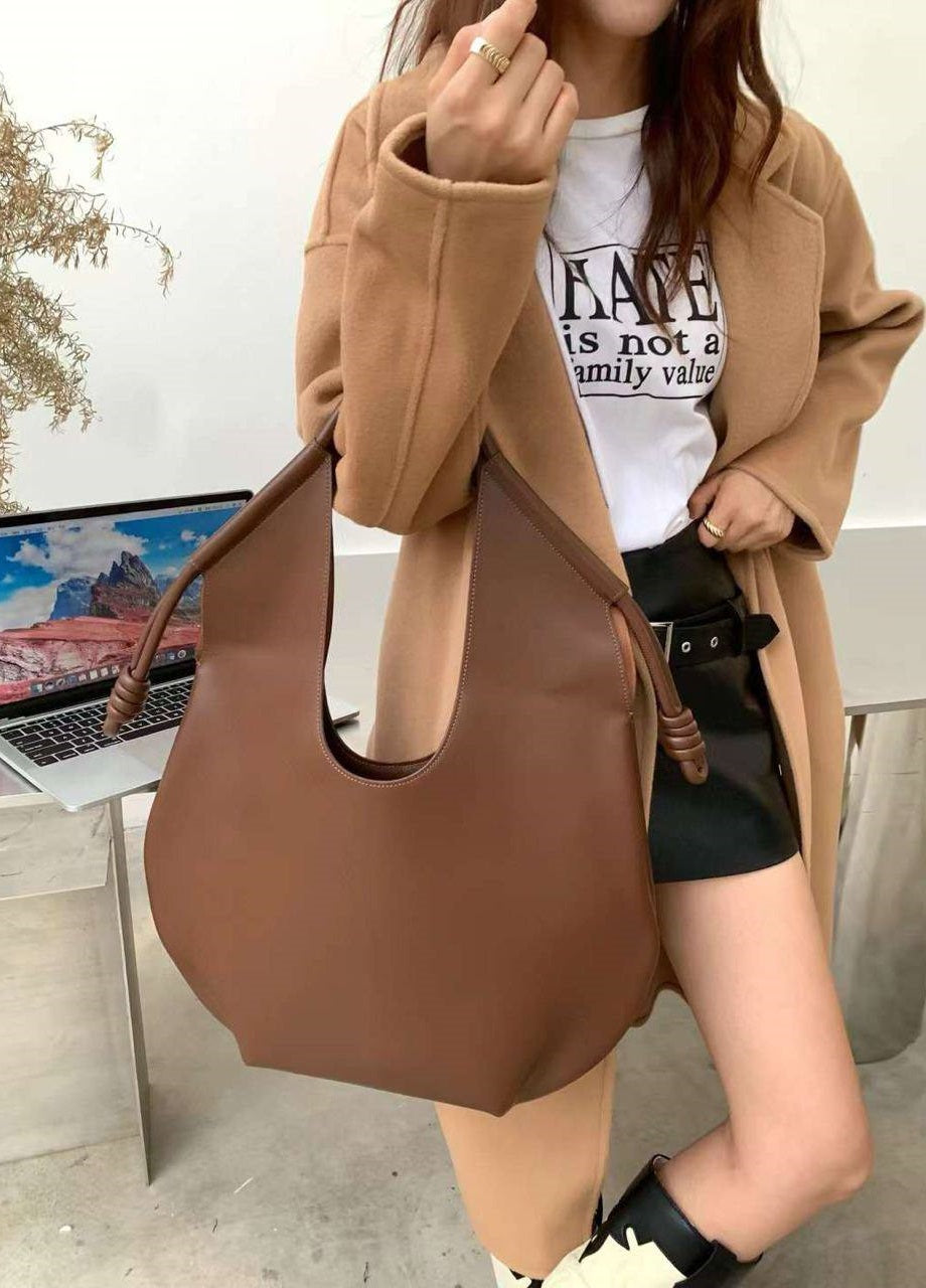 “Caffè Chic” — Leather Shopper Bag