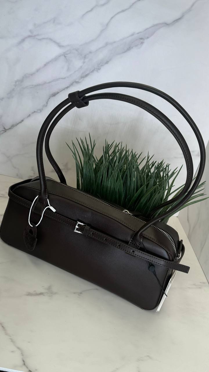 NOIR CLASSIQUE – Genuine Leather Shoulder Bag