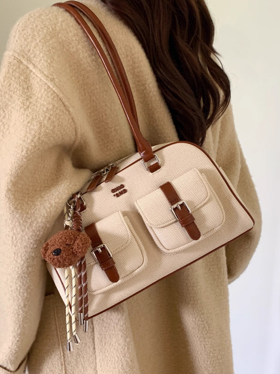 Elegance Blend Canvas and Faux Leather Bag