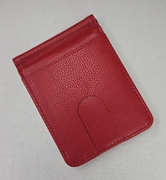 Genuine Leather Money Clip Wallet – Slim Card Holder for Men & Women