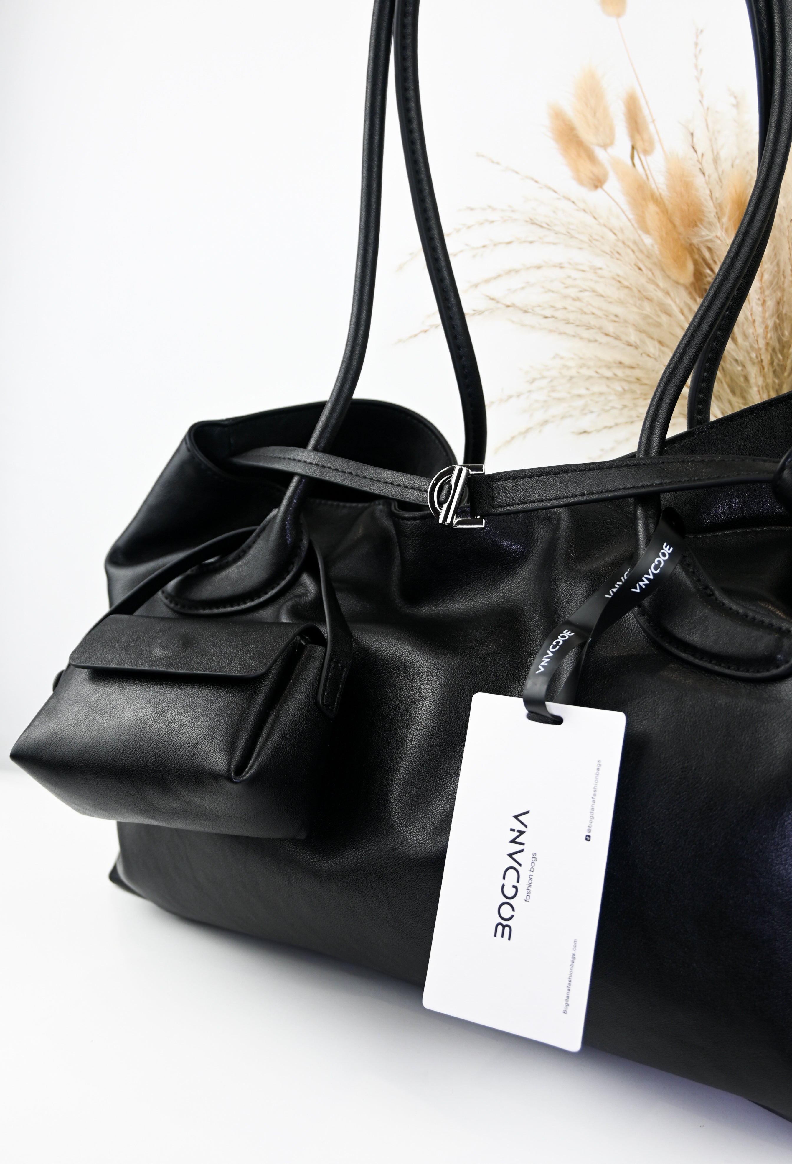 LA FORMA DUO — shoulder bag made from genuine leather and genuine suede (2 options)