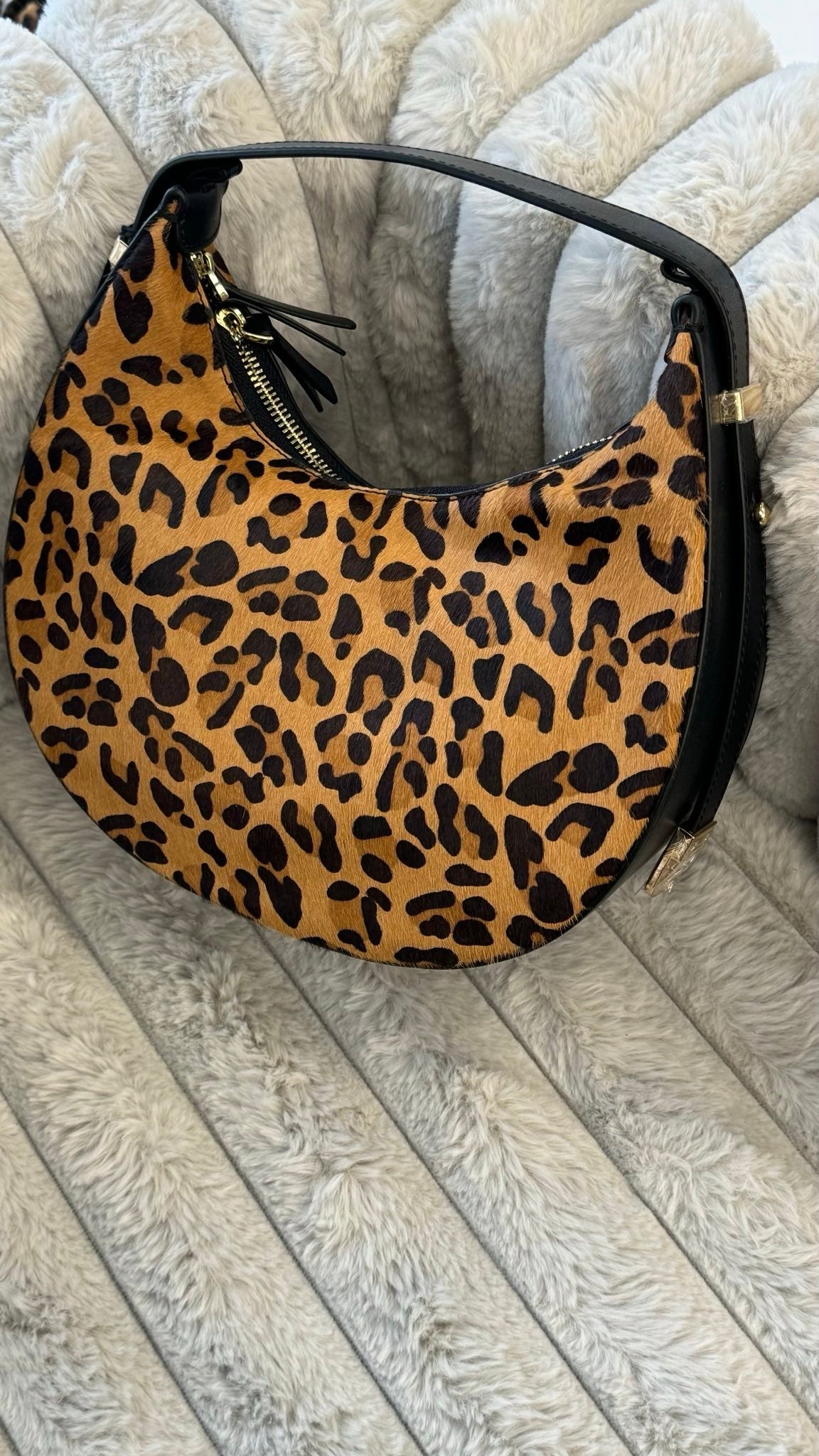 Genuine Leather and Fur Bag “Wild Elegance”