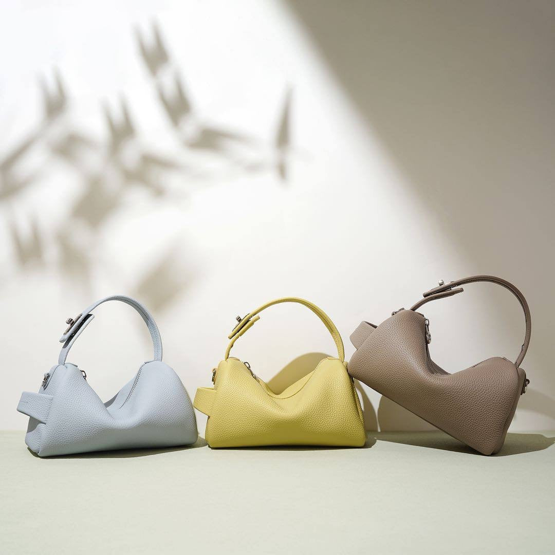 SoftDrop Grain Crossbody Bag — Compact Purse with Adjustable Long Strap