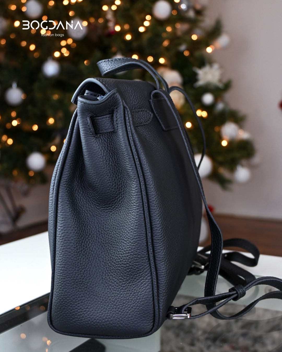 Bogdana Mini Leather Backpack