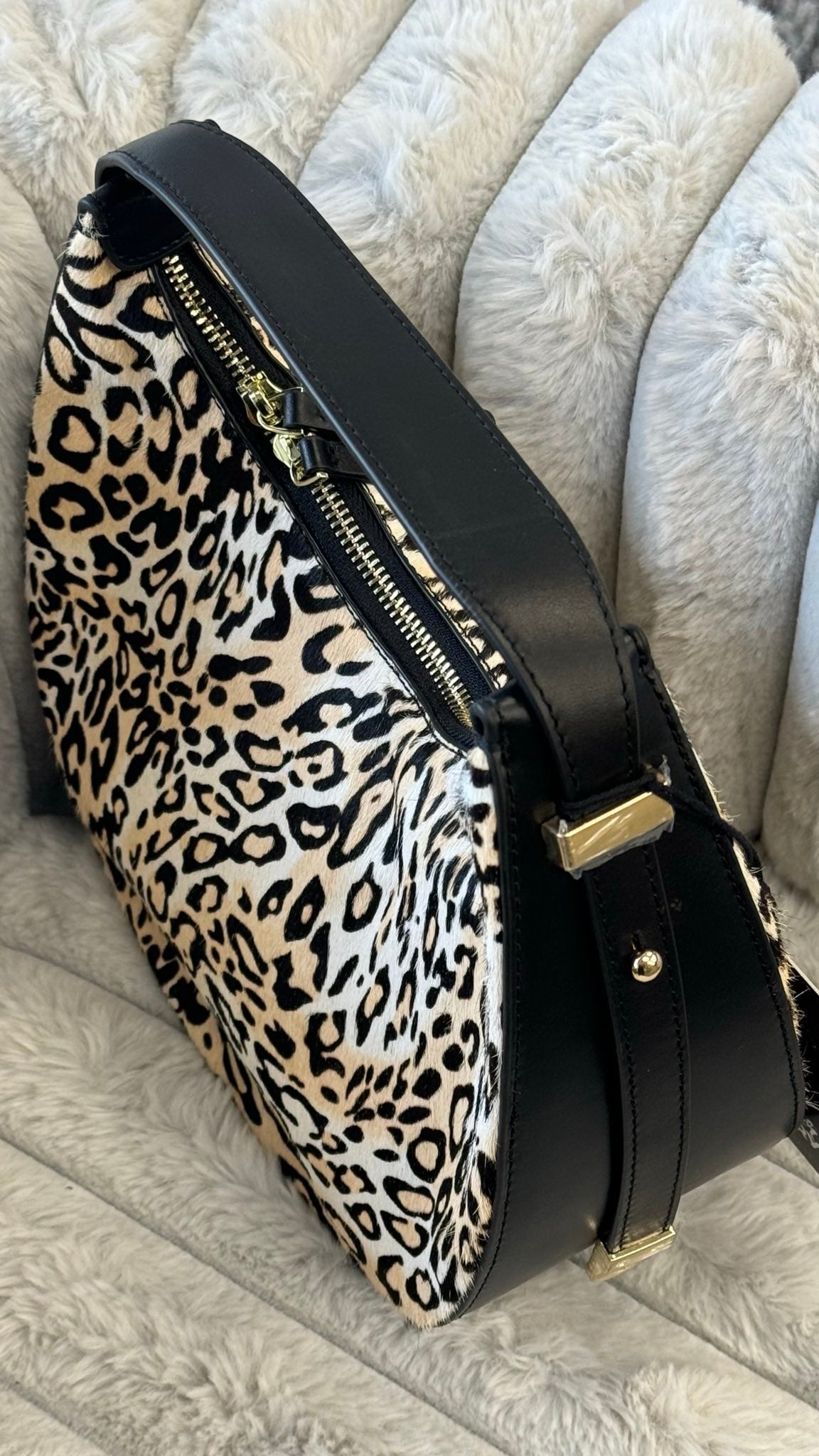 Genuine Leather and Fur Bag “Wild Elegance”