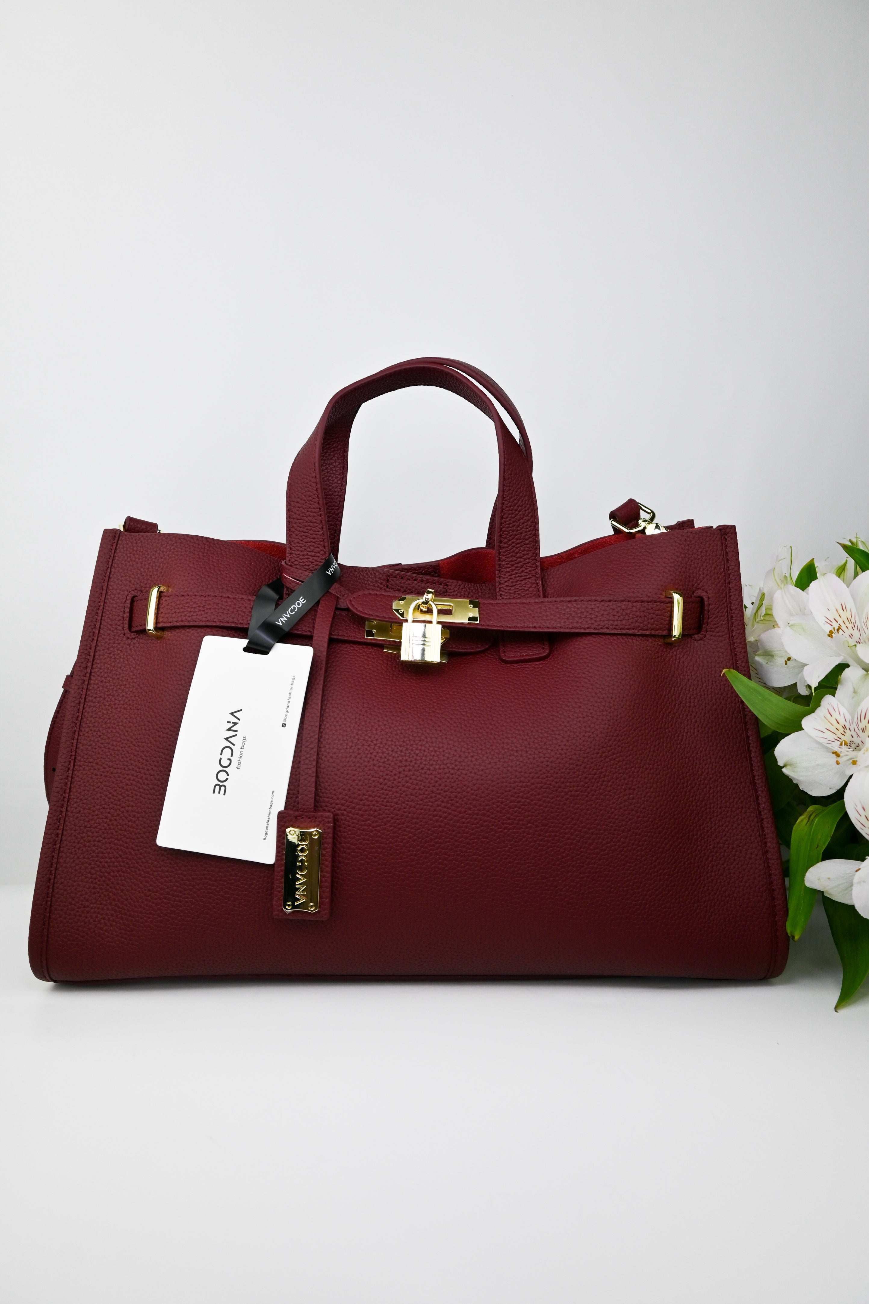 Bogdana Urban Luxe — Genuine Leather Power Tote with Silver-Tone Hardware – Women’s Shoulder Bag