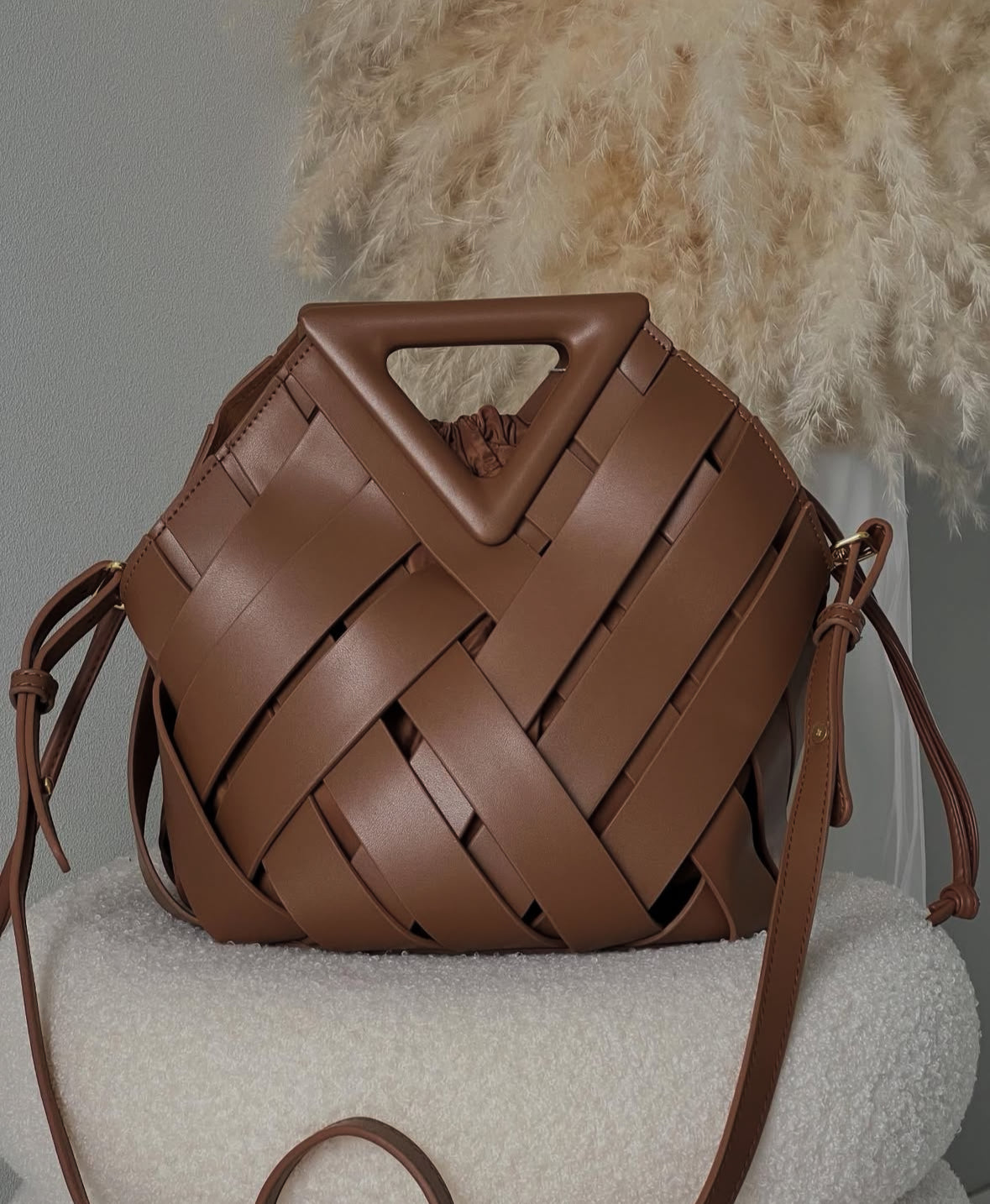 The Statement Weave Bag-A Bold Statement in Genuine Leather