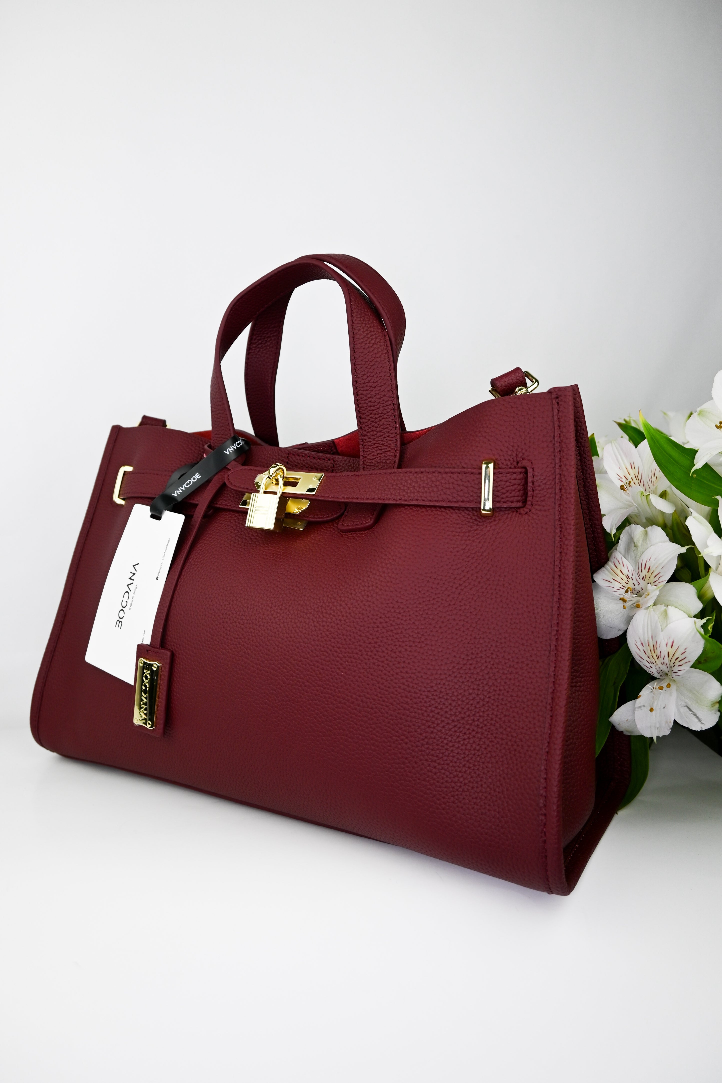 Bogdana Urban Luxe — Genuine Leather Power Tote with Silver-Tone Hardware – Women’s Shoulder Bag