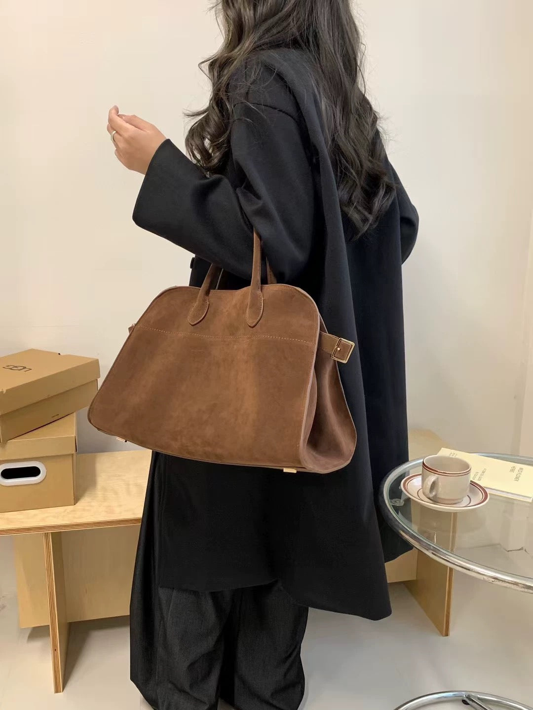 Velour Elegance – The Ultimate Italian Suede Handbag