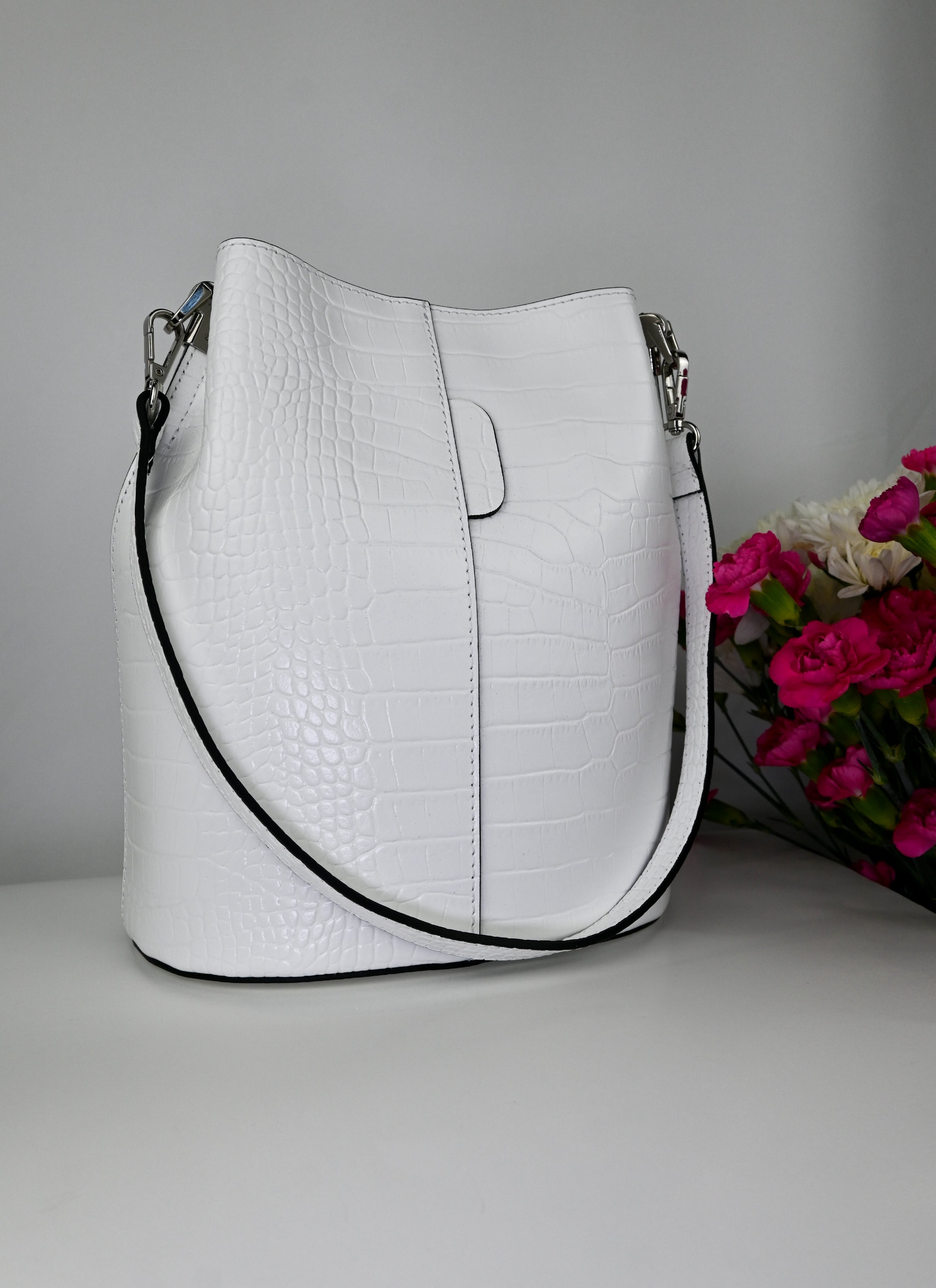 🎒 CROCO BELLA — Italian Leather Bag 🇮🇹