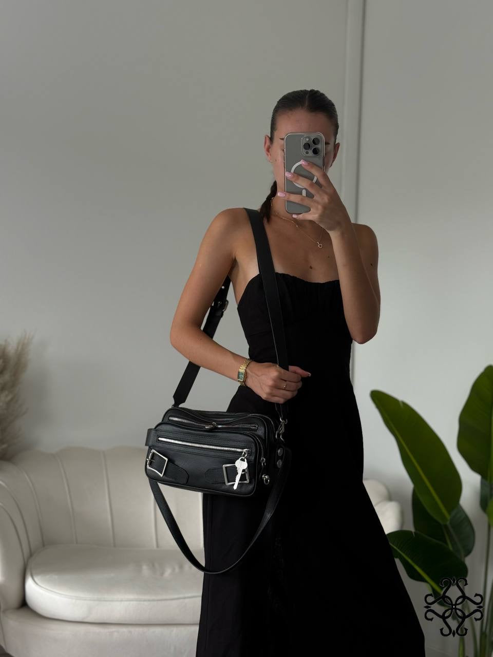 LORVESSA – Genuine Italian Leather Crossbody Bag | Women’s Designer-Style Handbag | 11 × 7 × 4