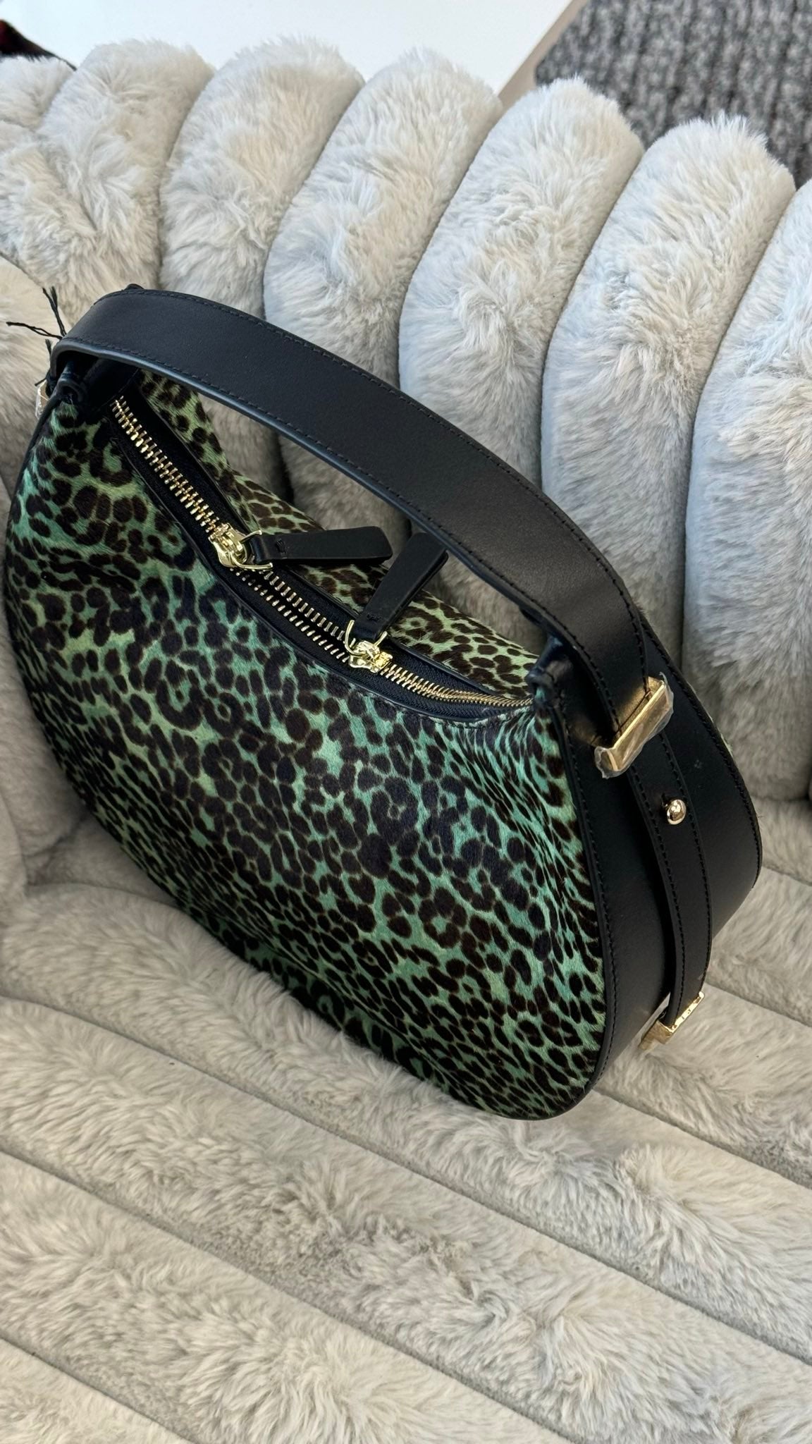 Genuine Leather and Fur Bag “Wild Elegance”