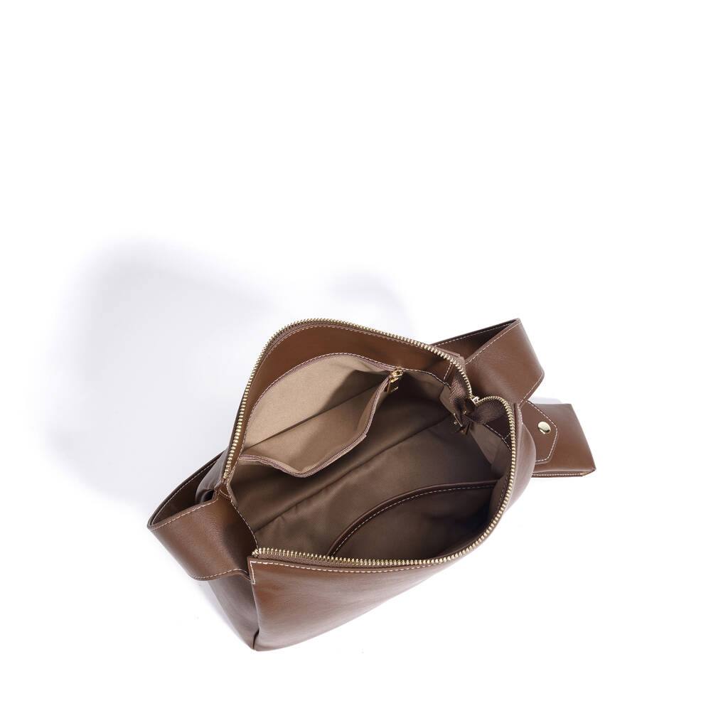 Genuine Leather Shoulder Bag “Soft Elegance” with Adjustable Strap