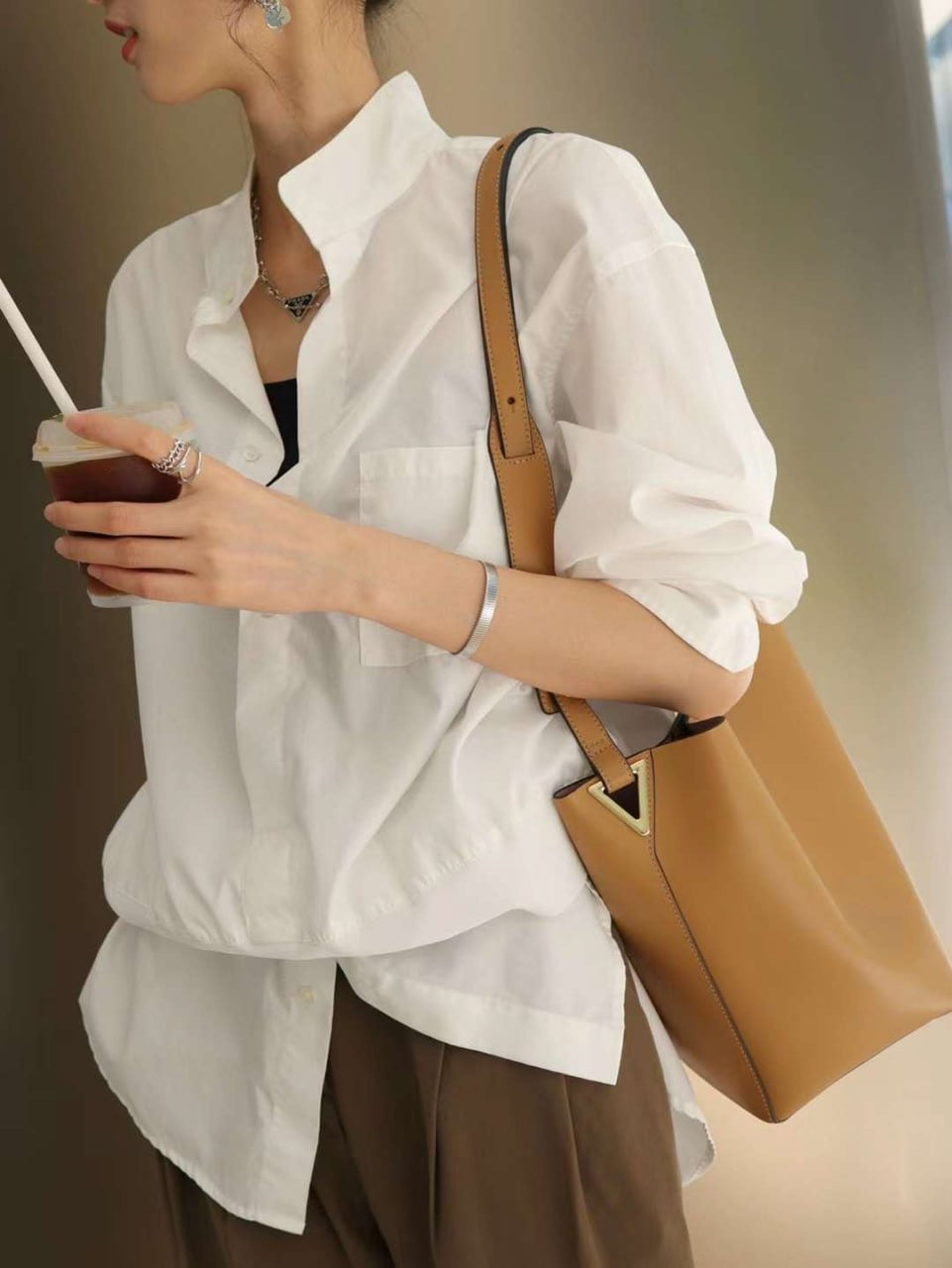 Elegant Genuine Leather Bag Set with Accessories