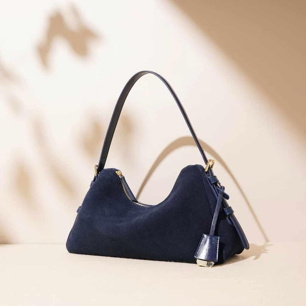 Velour Elegance – Genuine Suede & Leather Bag ✨