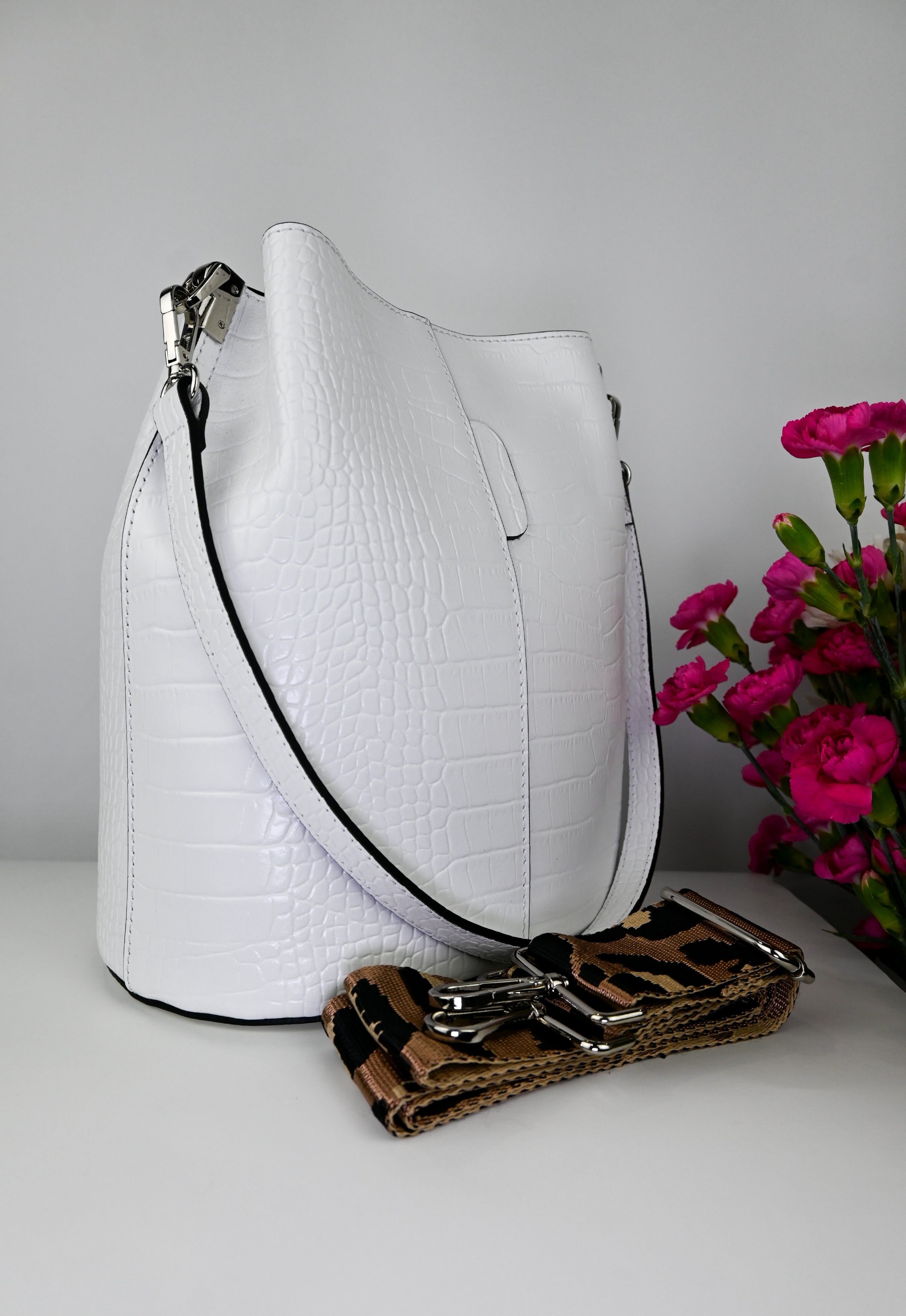 🎒 CROCO BELLA — Italian Leather Bag 🇮🇹