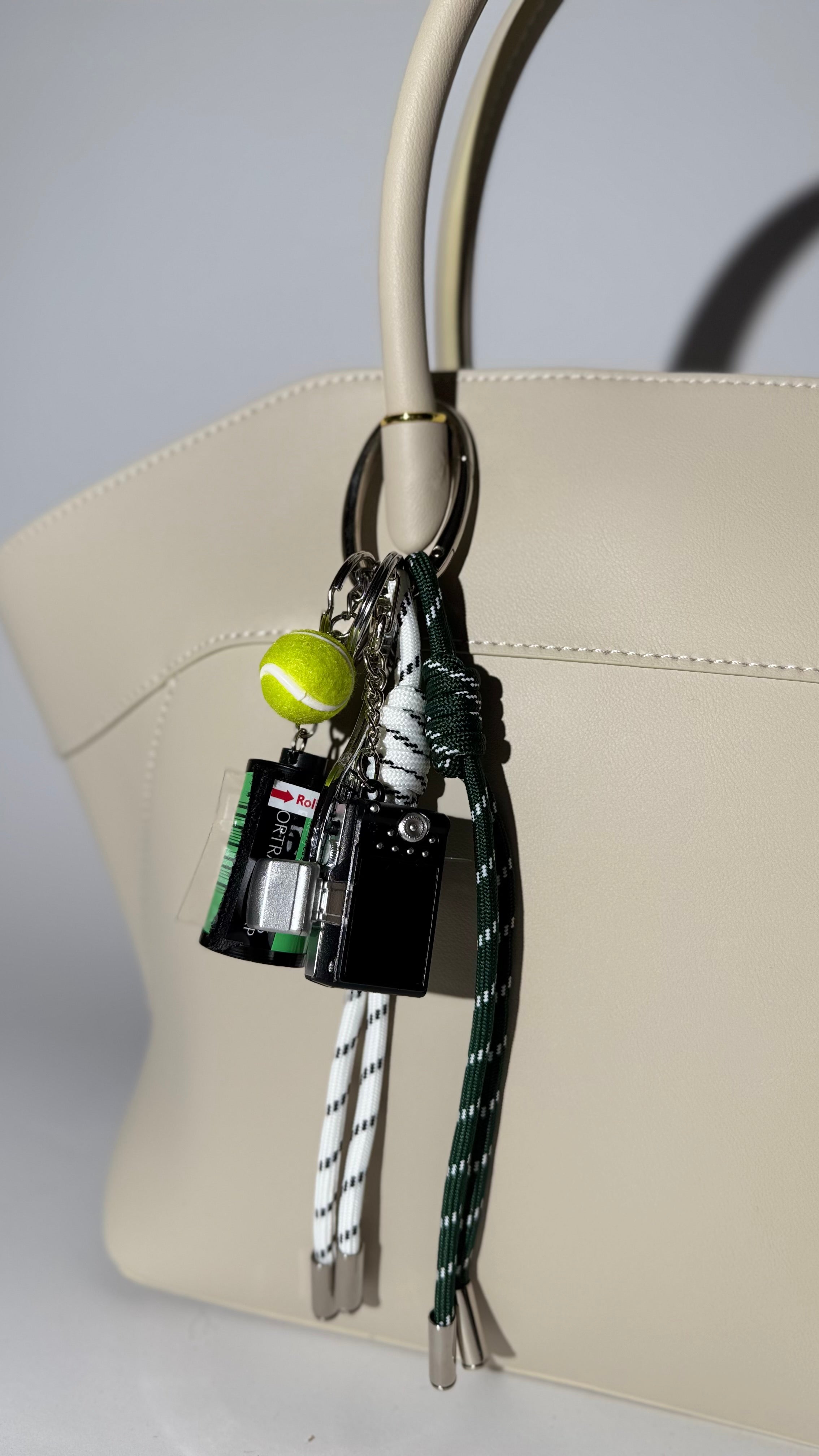 Trendy Bag Charm with Decorative Ropes – Stylish Keychain Accessory