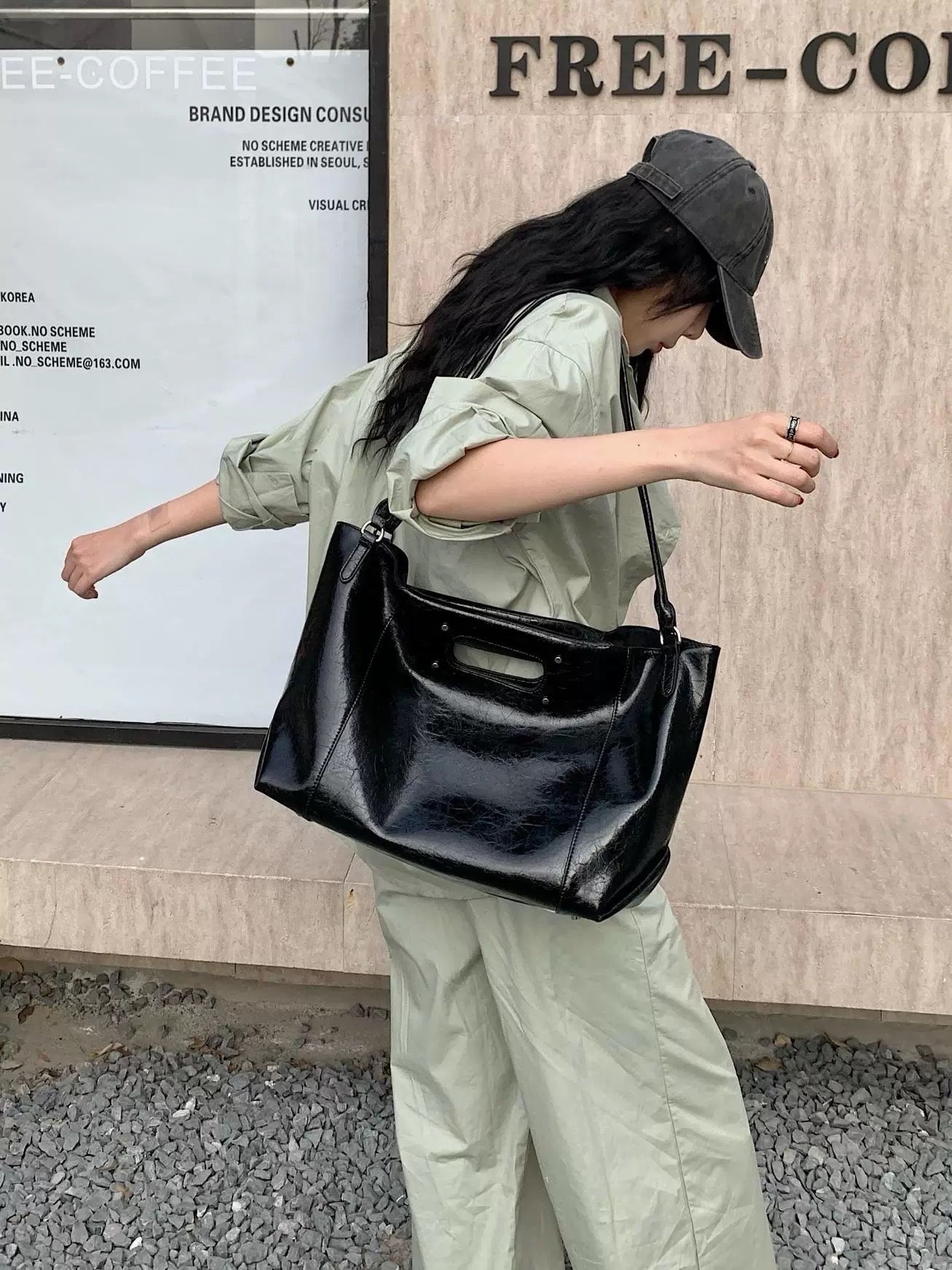 Embossed Leather Shopper Bag — A Bold Statement of Style