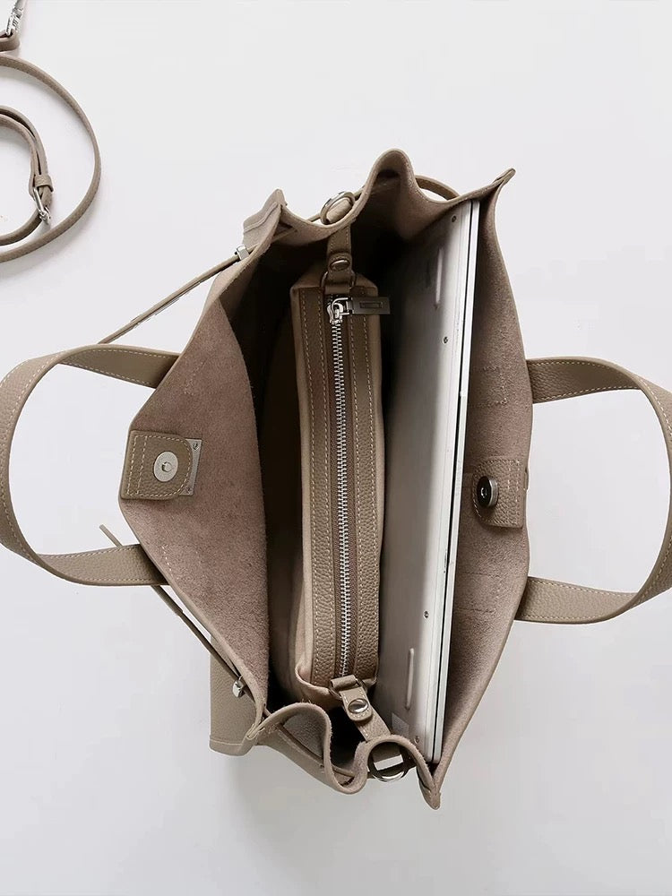 PRE-ORDER. Bogdana Urban Luxe Tote with Silver Hardware & Adjustable Strap – Women’s Shoulder Bag