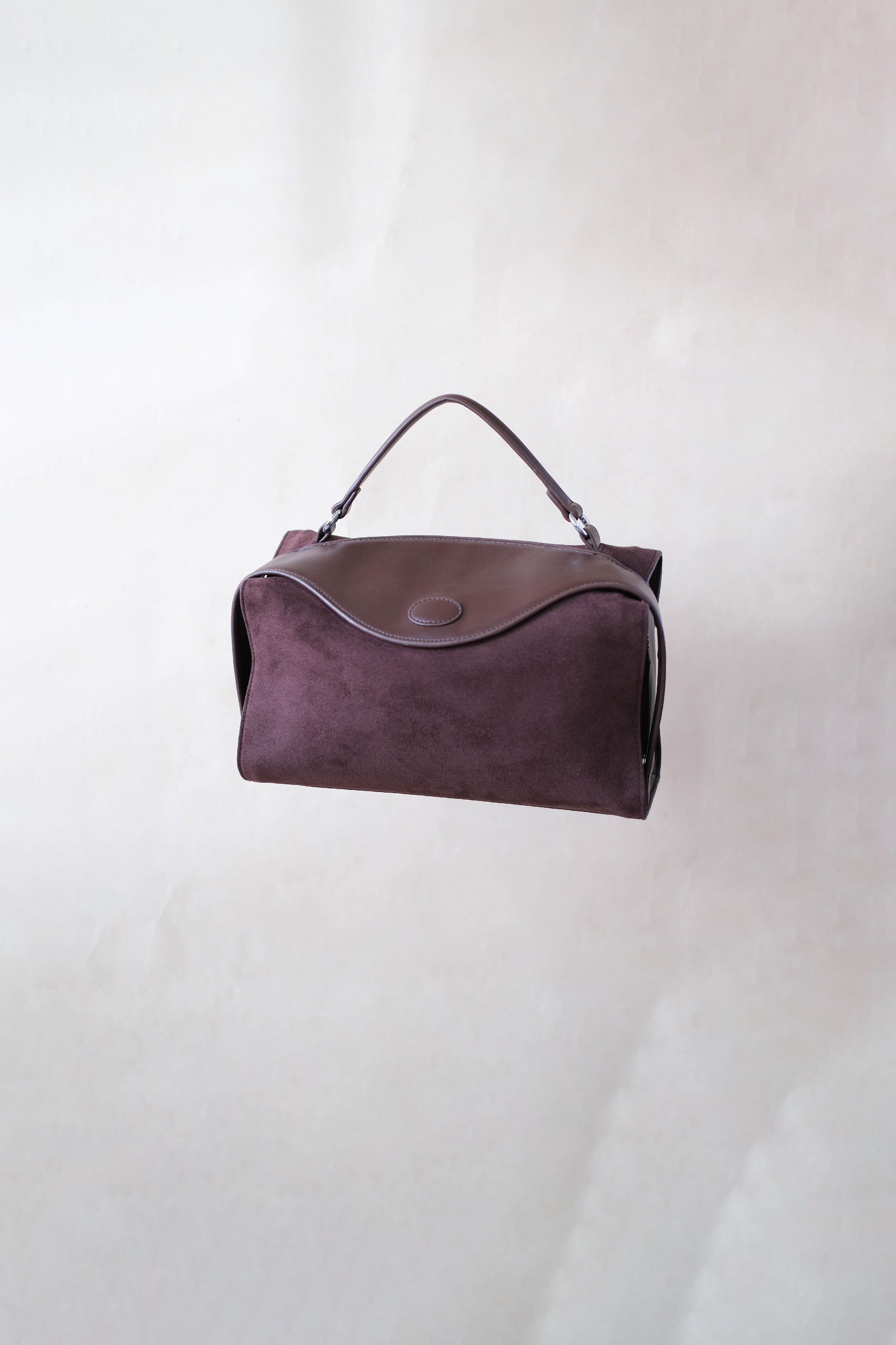 Suede Luxe Charm — Genuine Leather and Suede Bag with Adjustable Strap
