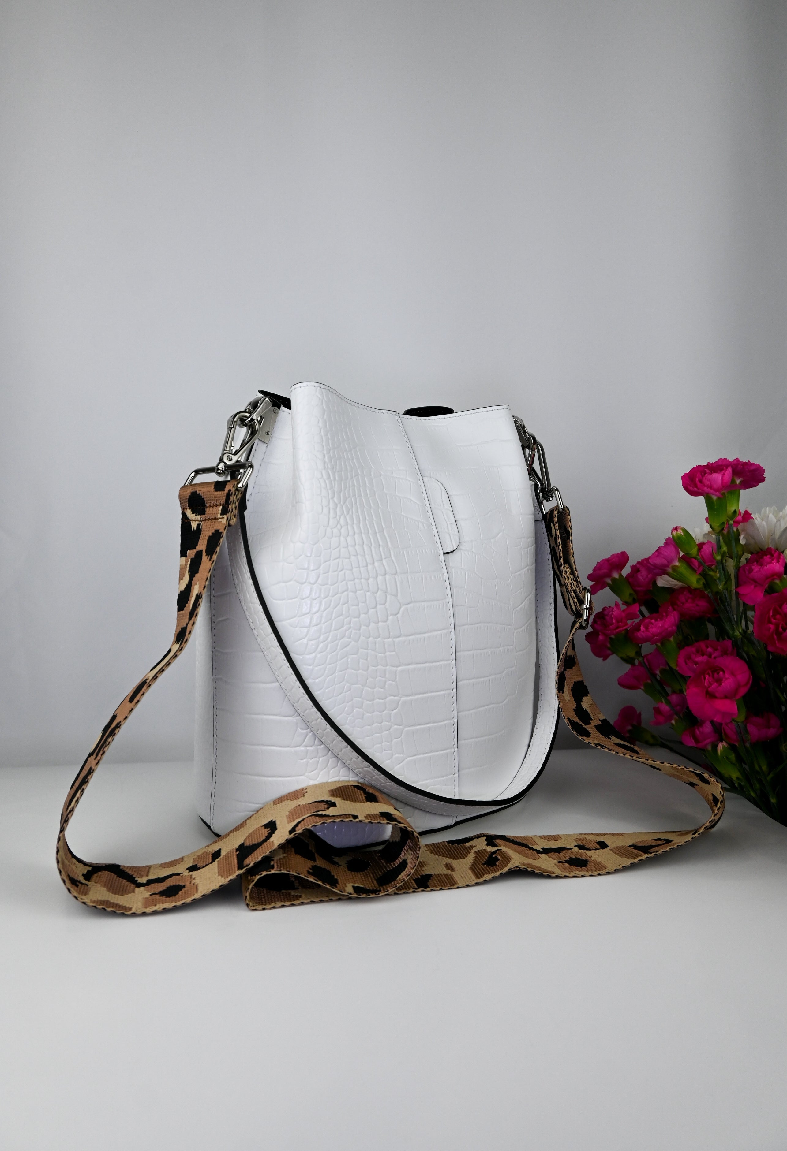 🎒 CROCO BELLA — Italian Leather Bag 🇮🇹