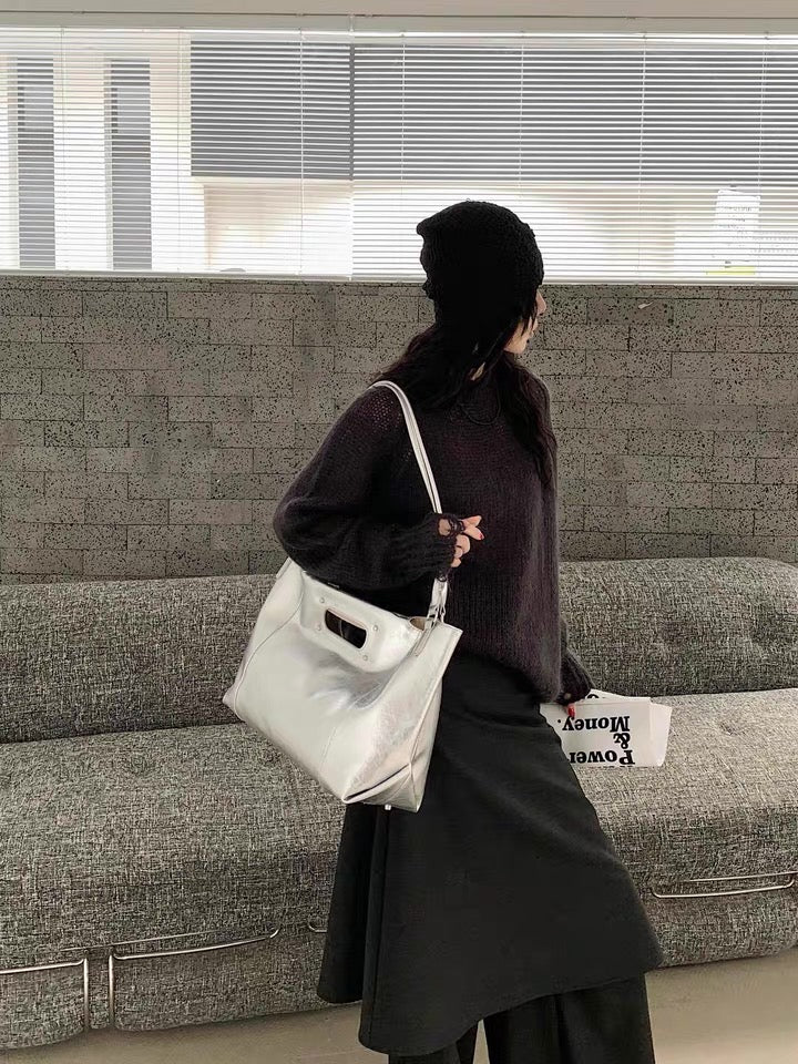 Embossed Leather Shopper Bag — A Bold Statement of Style