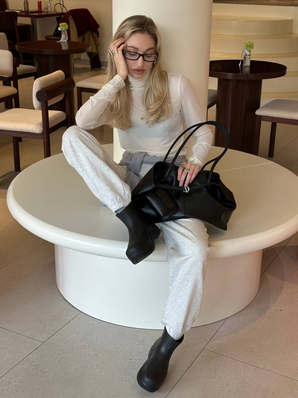 LA FORMA DUO BOGDANA— shoulder bag made from genuine leather