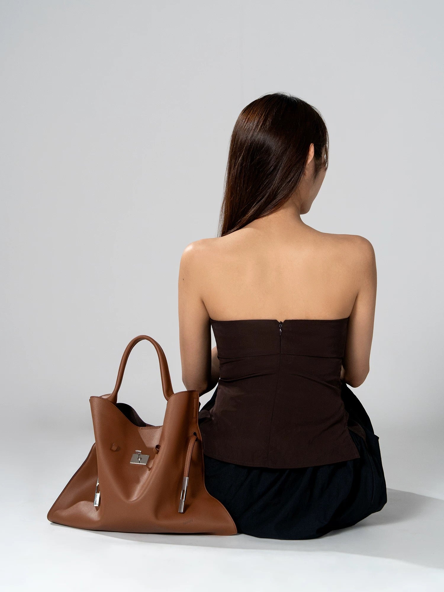 LuxeCity Leather Tote – genuine leather bag with top handle & adjustable strap, fits 14” laptop