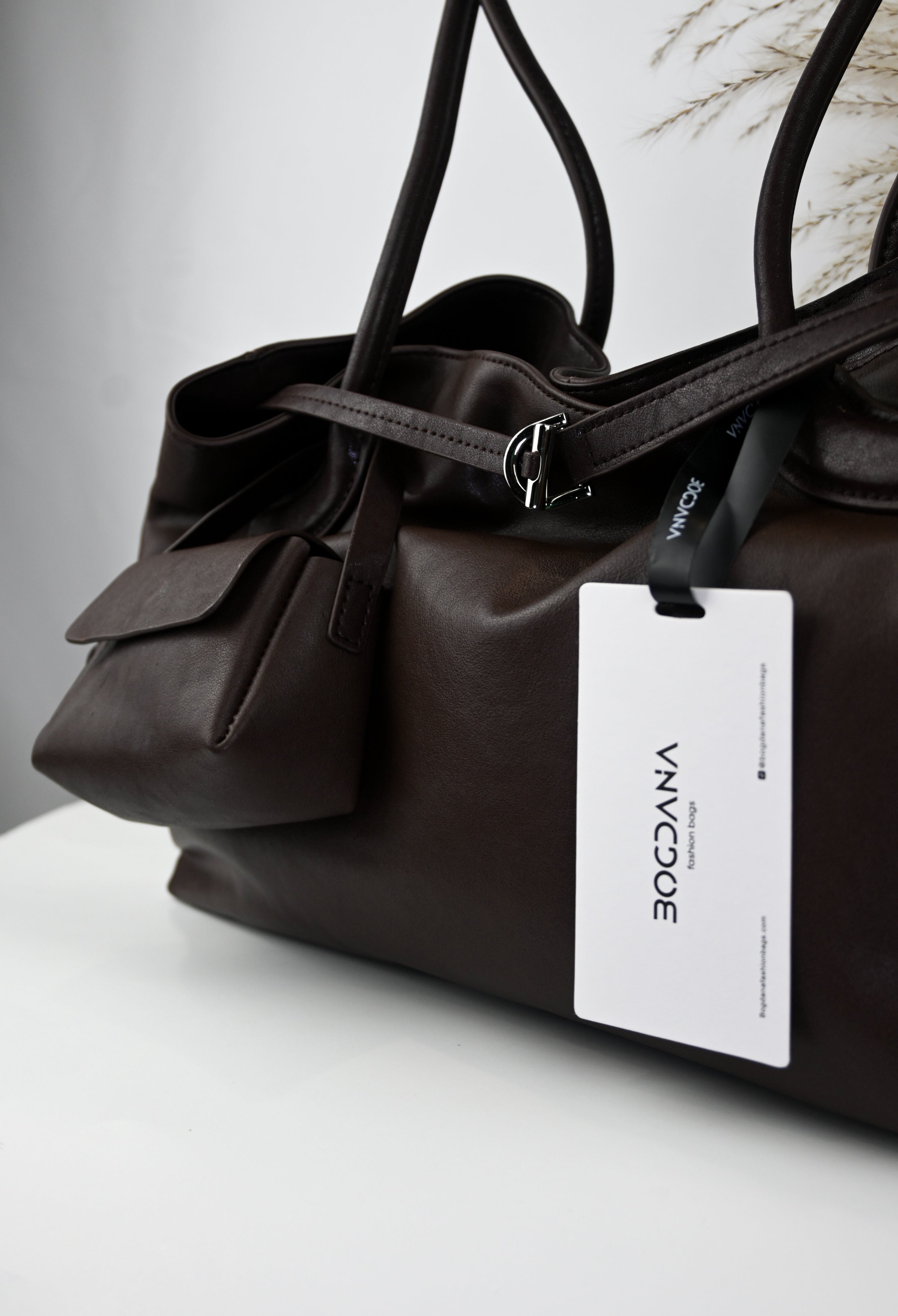 LA FORMA DUO — shoulder bag made from genuine leather and genuine suede (2 options)