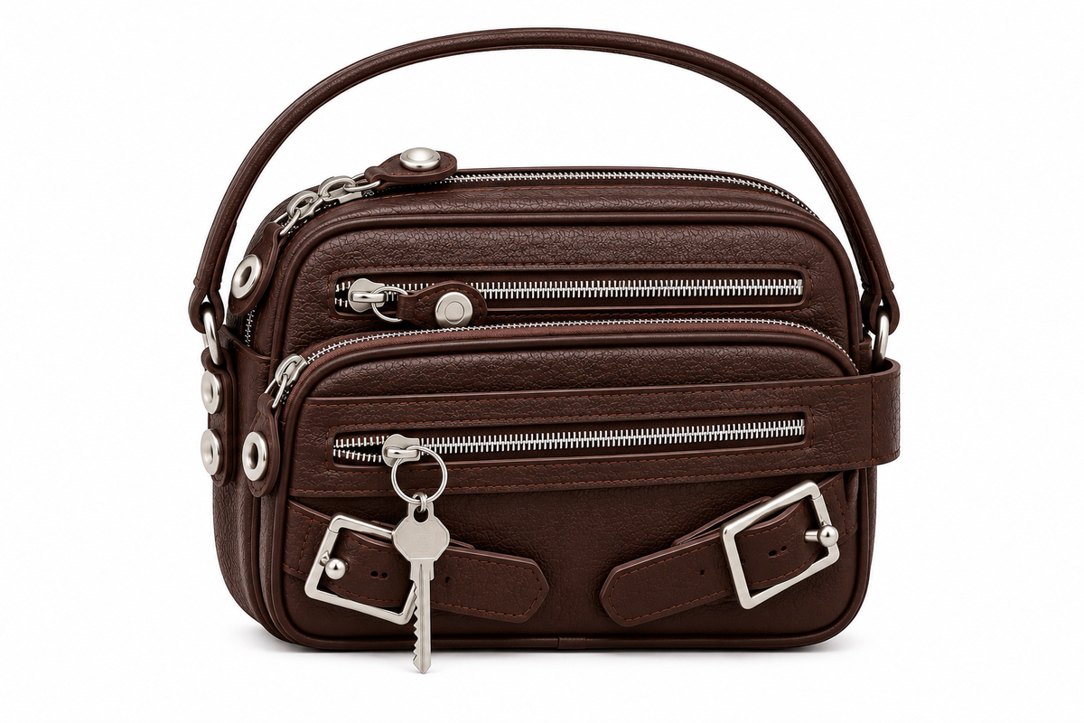 LORVESSA – Genuine Italian Leather Crossbody Bag | Women’s Designer-Style Handbag | 11 × 7 × 4