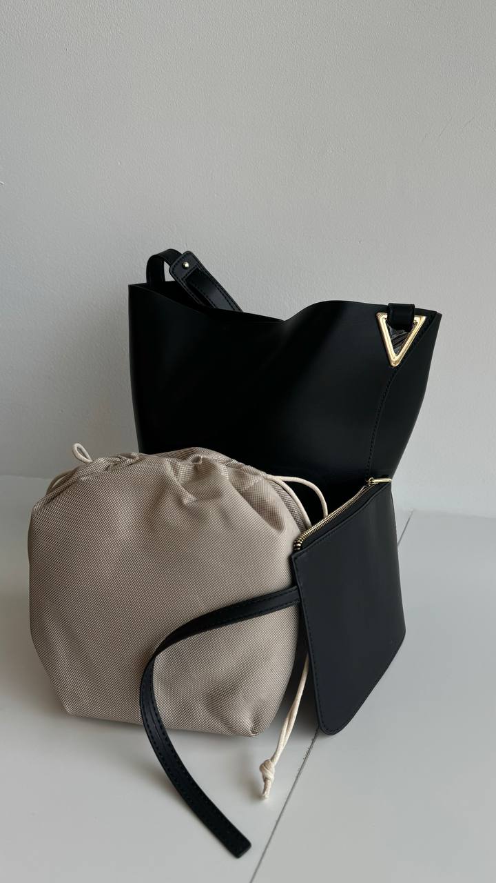 Elegant Genuine Leather Bag Set with Accessories