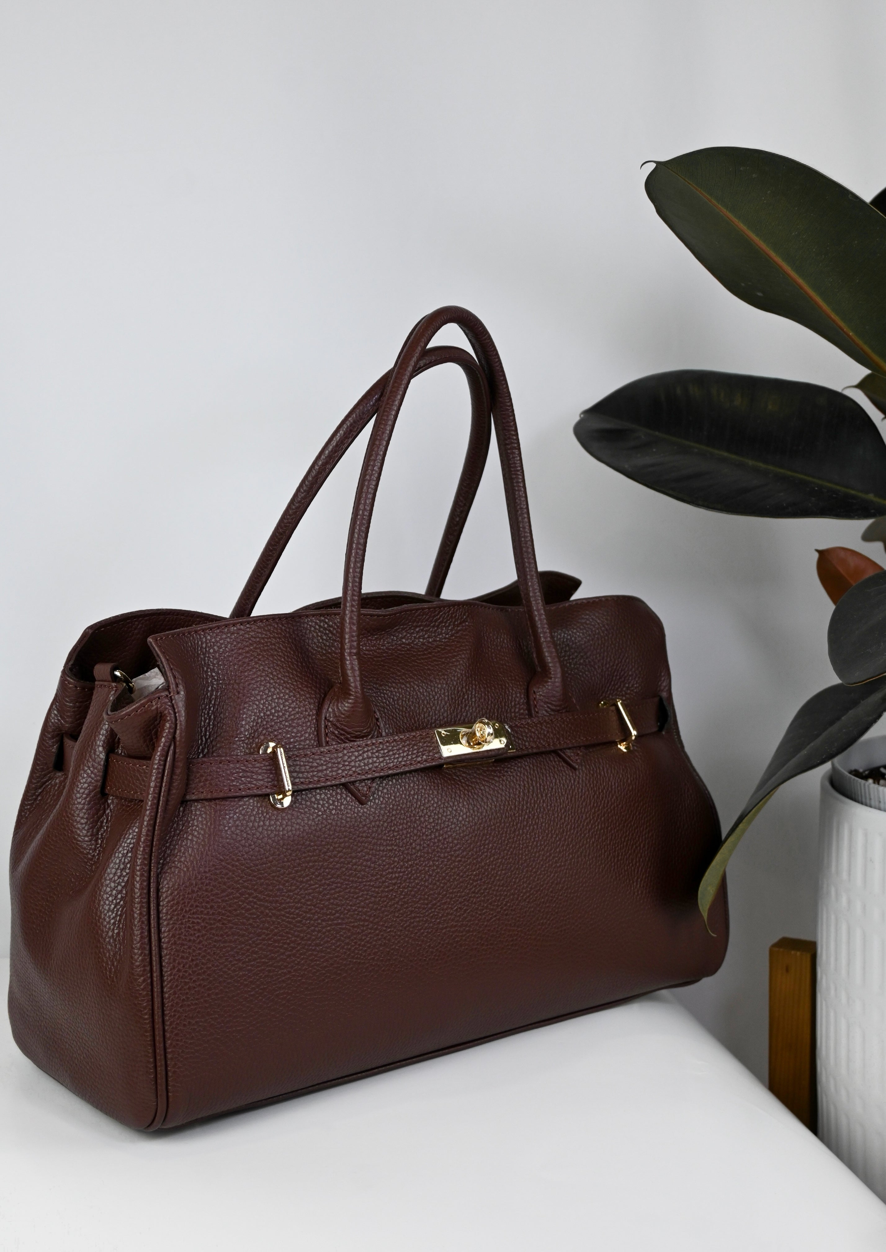 Elegant Italian Leather Tote Bag