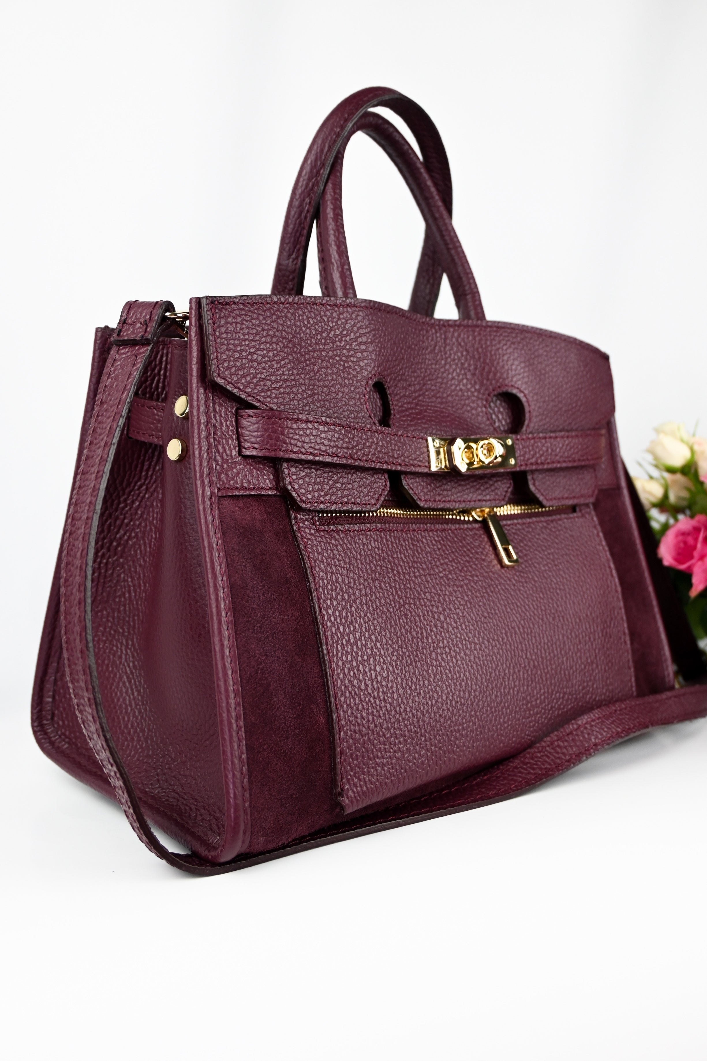 Elegant Aylana Firenze Leather Bag with Long Adjustable Strap