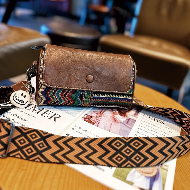 BOLD DENIM LEATHER — Crossbody That Talks Style