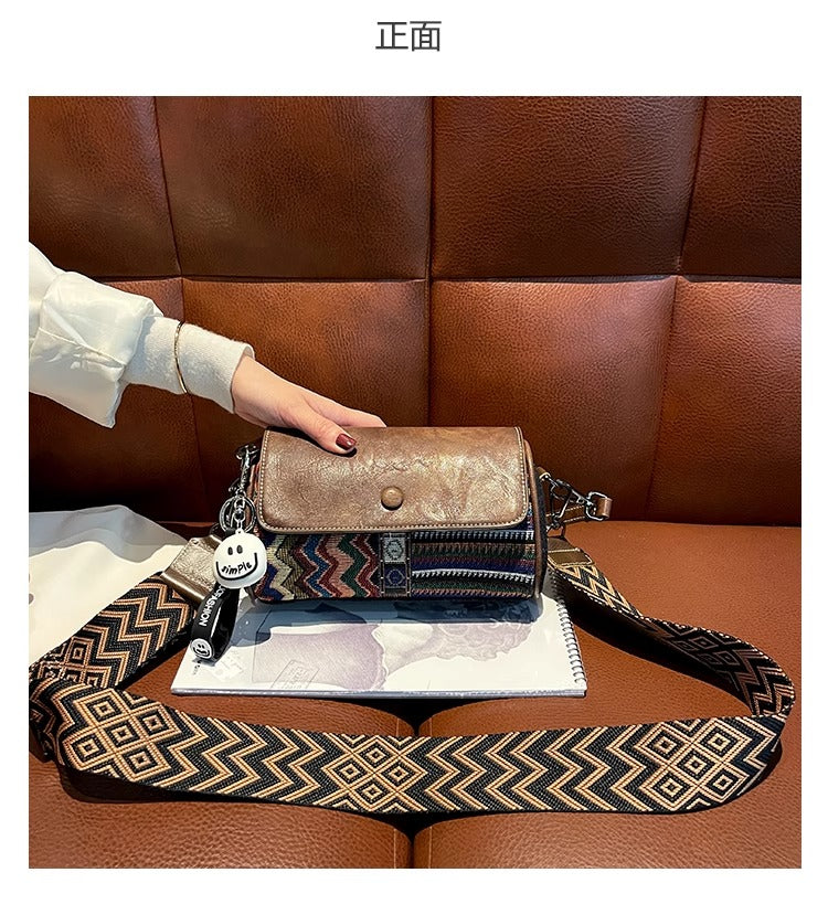 BOLD DENIM LEATHER — Crossbody That Talks Style